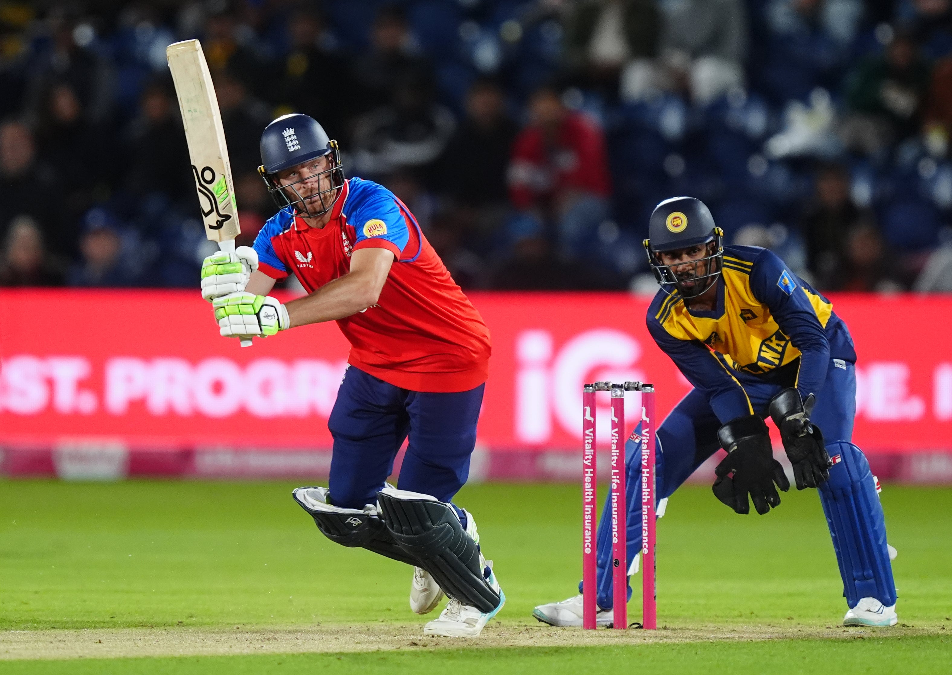 England’s Jos Buttler became the first player to reach 15,000 runs in T20 cricket (David Davies/PA)