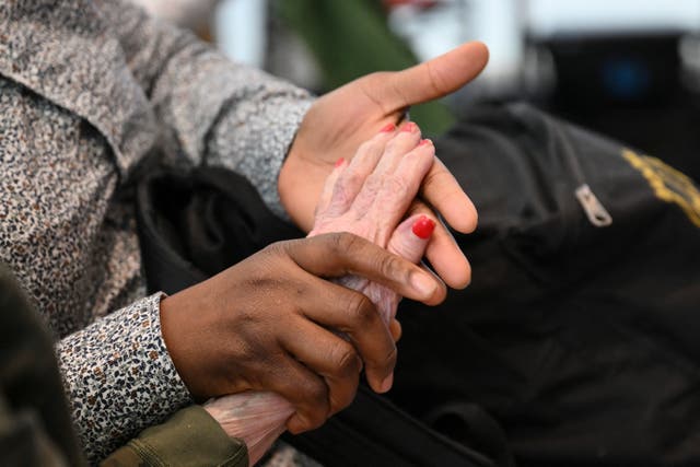 Attendees participate in a programme for people living with dementia and their caregivers at Lincoln Center in New York
