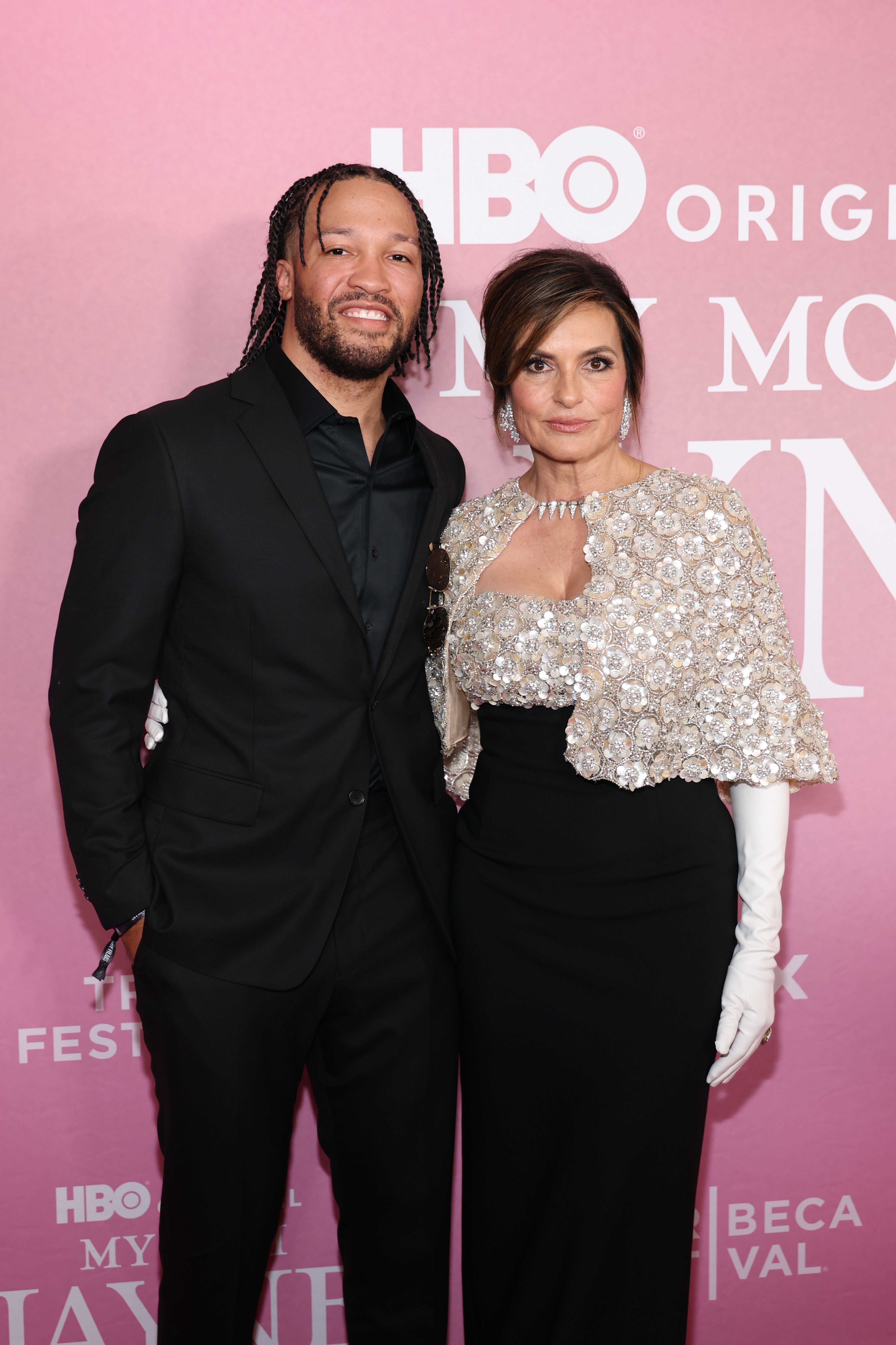 Jalen Brunson and Mariska Hargitay attend the 