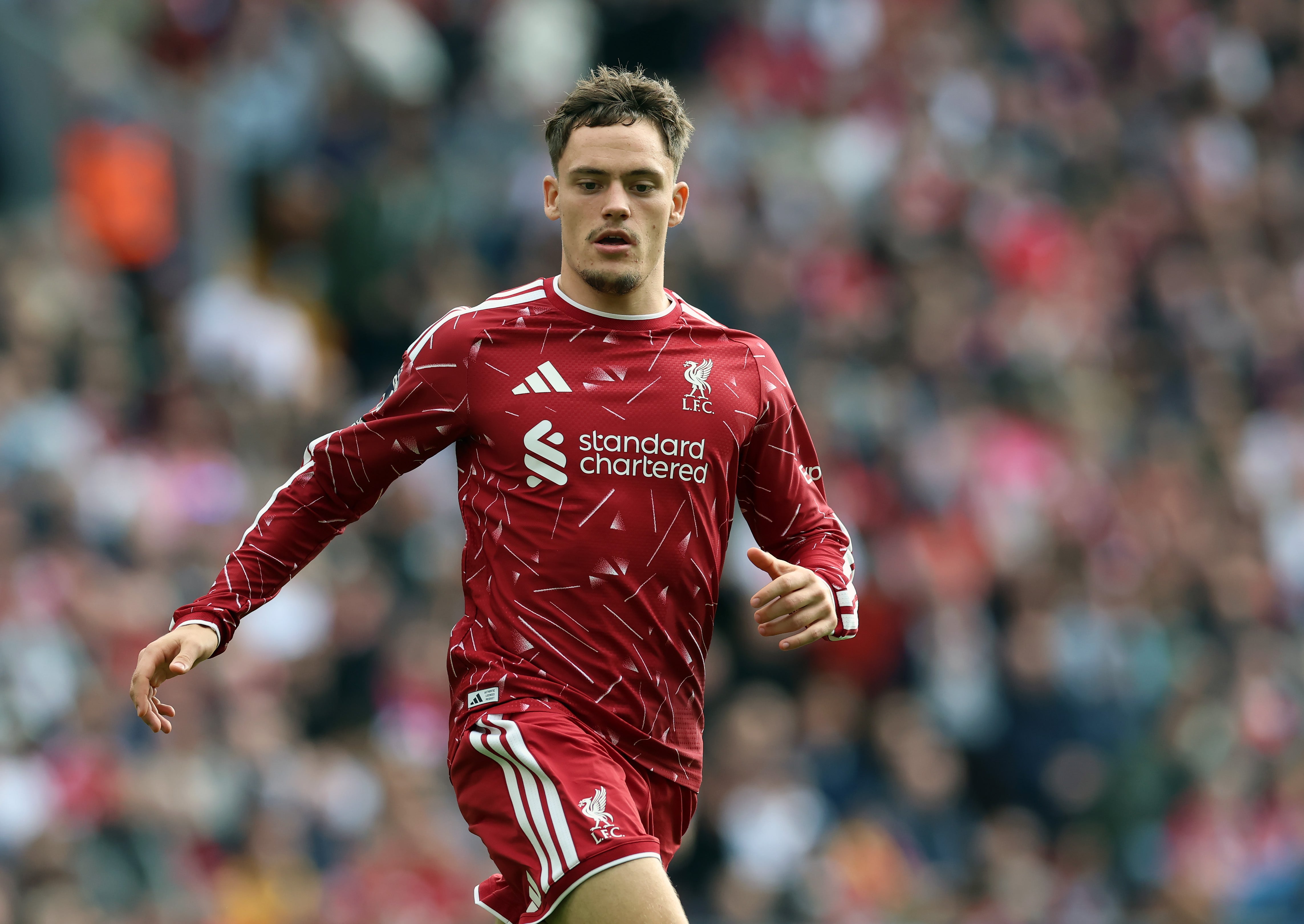 Florian Wirtz of Liverpool in action against Fulham