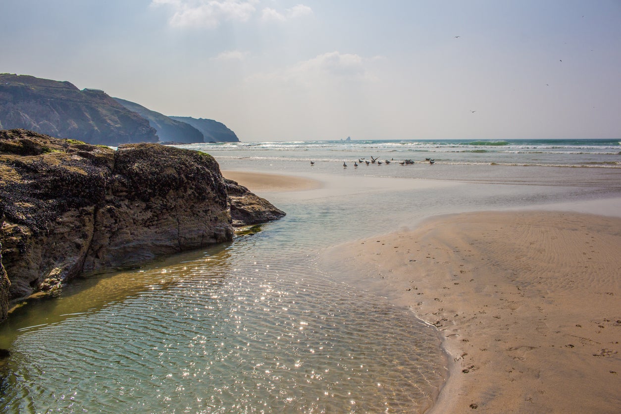 The couple’s cottage is not far from Perranporth beach