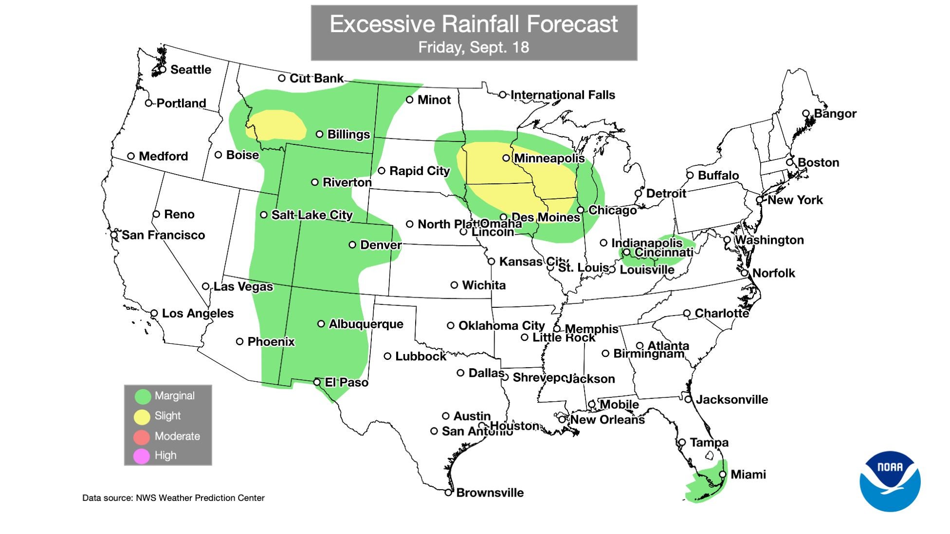 Excessive rainfall forecast Friday shows much of the Intermountain and Southwest seeing impacts