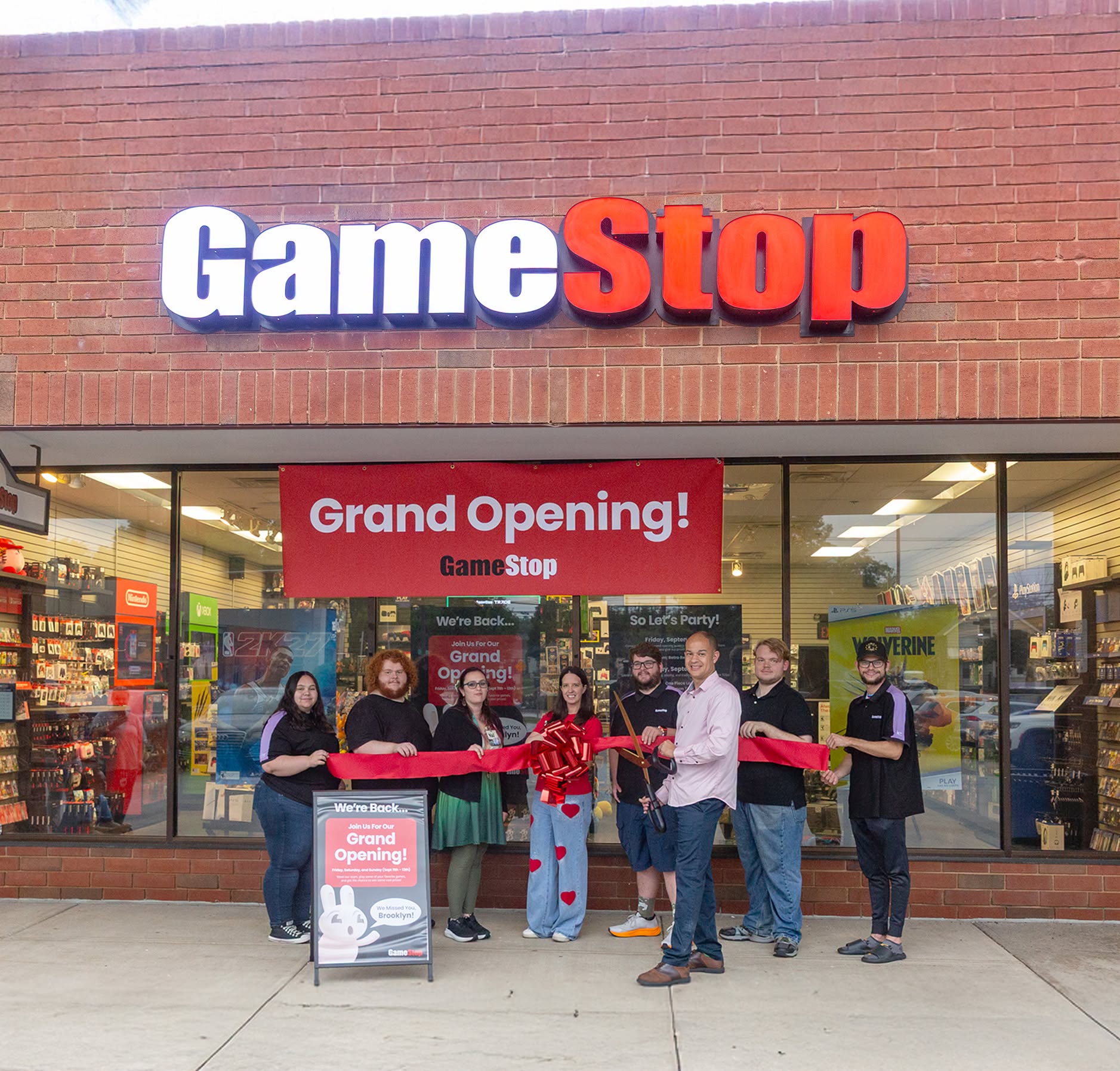 A GameStop in Brooklyn, Ohio, was the first shuttered location to reopen September 11 as part of a surprise nationwide rollout (GameStop)