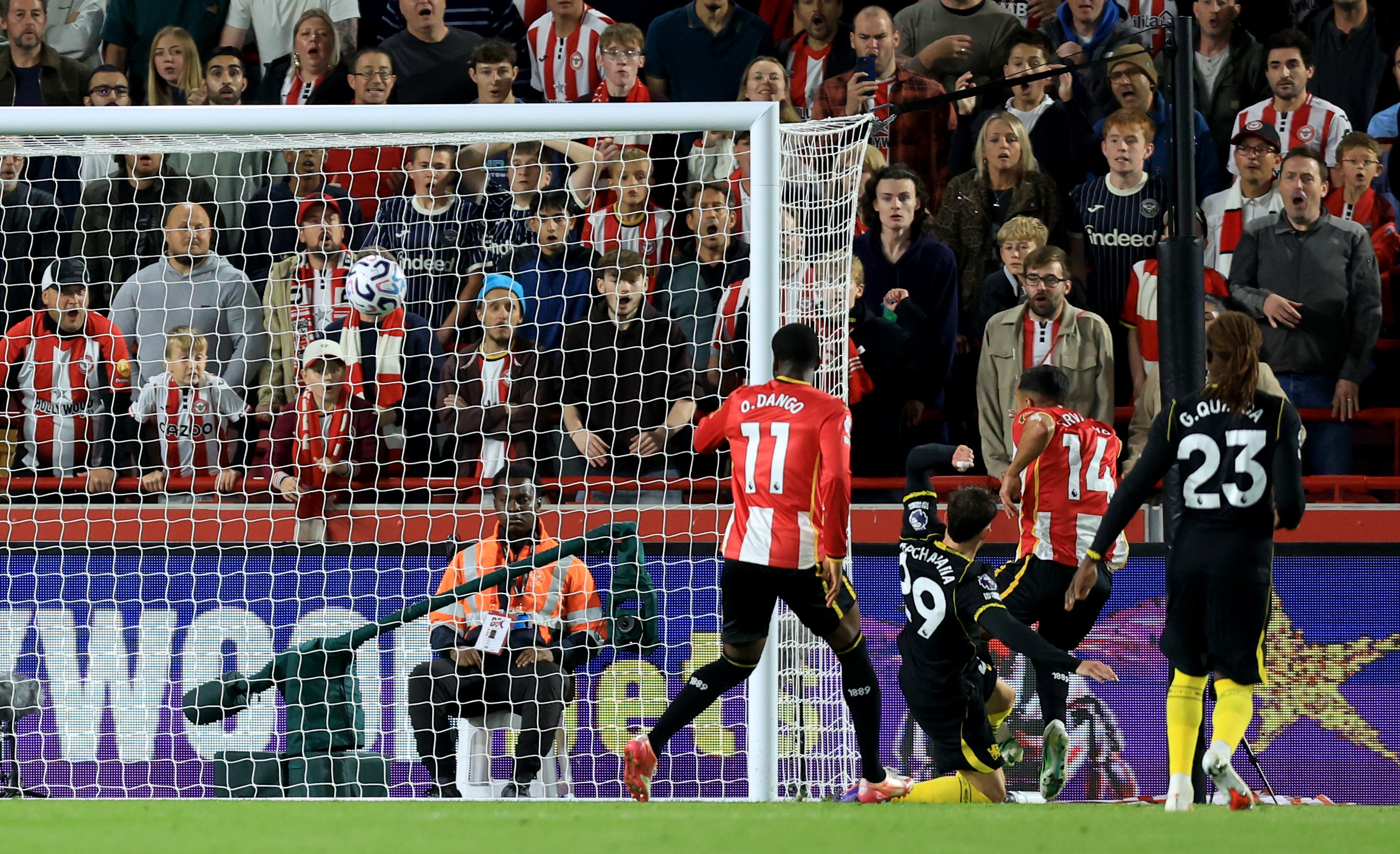 Fabio Carvalho, second right, wrapped up the three points in stoppage time (Nigel French/PA)