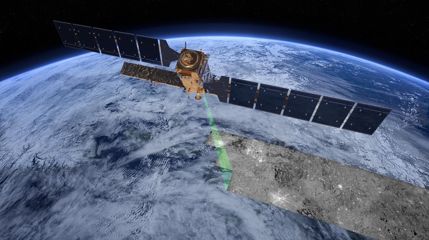 Satellites like Sentinel-1 and ALOS-2 provide data to map changing land cover, ground deformation, ice shelves and glaciers, and can be used to help emergency response (ESA / ATG medialab)
