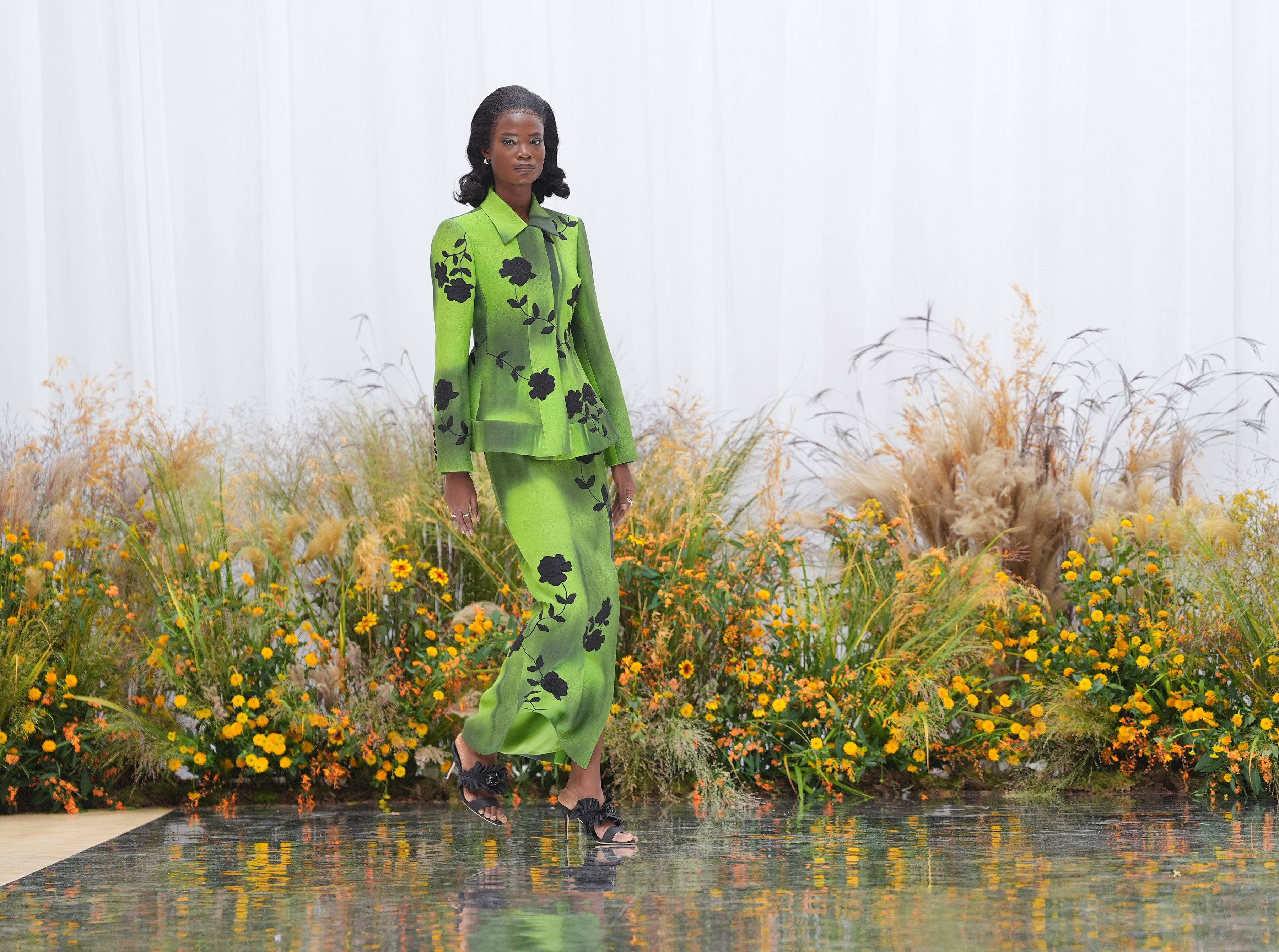 McDowell’s favourite ‘Sylvia jacket’ on the runway (Yui Mok/PA)
