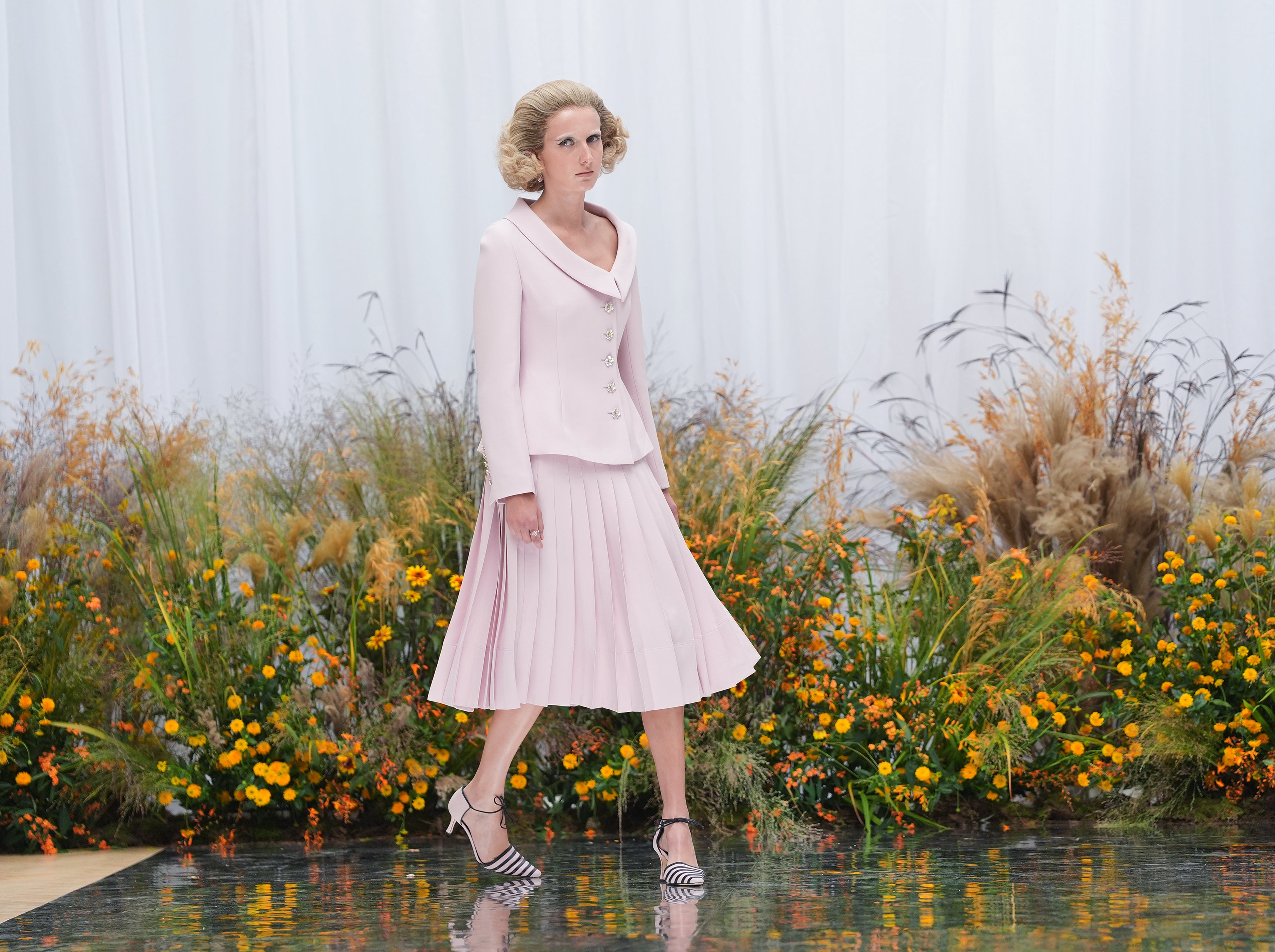 Powder pink peppered the collection (Yui Mok/PA)