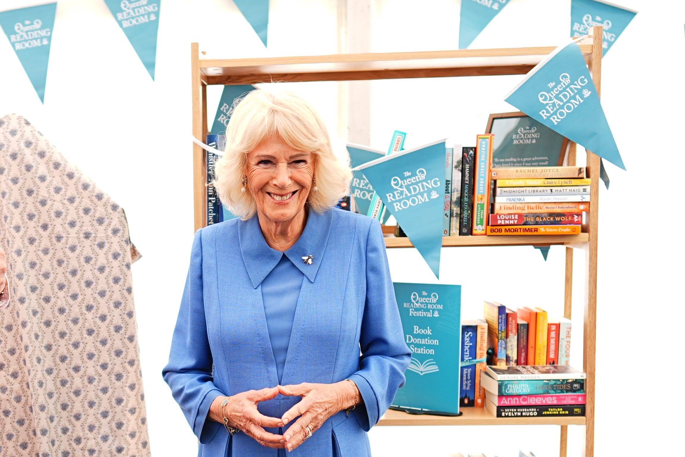 Queen Camilla during The Queen’s Reading Room Festival at Chatsworth House ((Aaron Chown/PA))