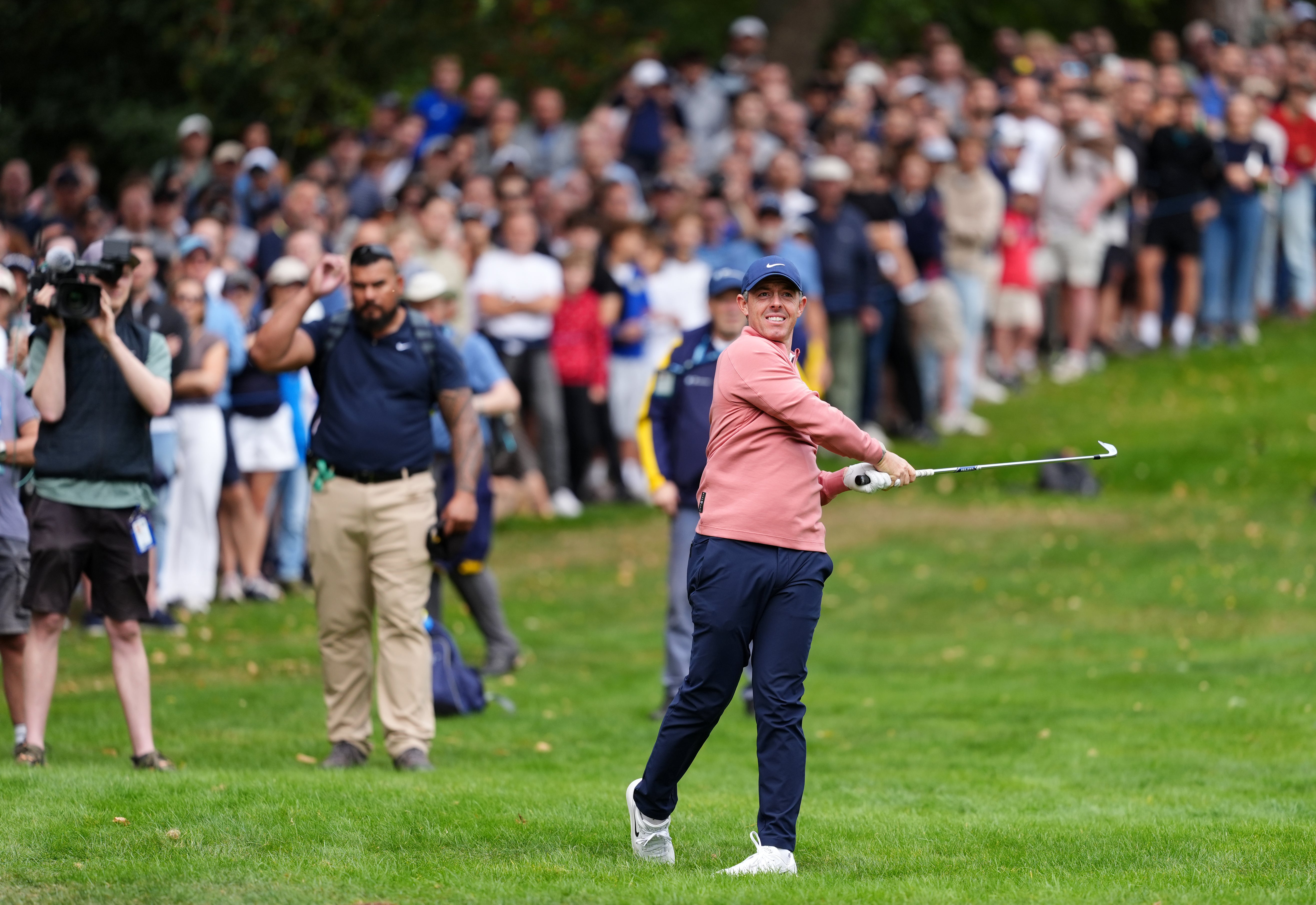 McIlroy ended his third round in style (Adam Davy/PA)