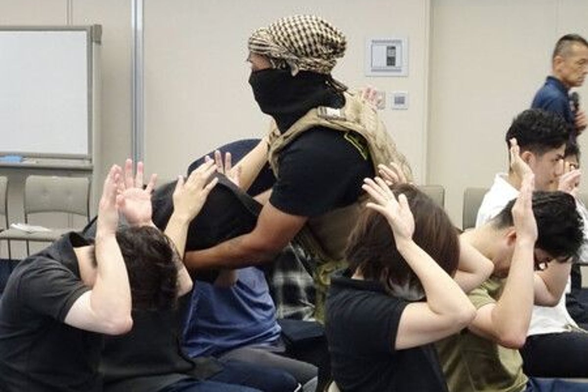 Japan foreign ministry criticised over costumes used in anti-terror drill