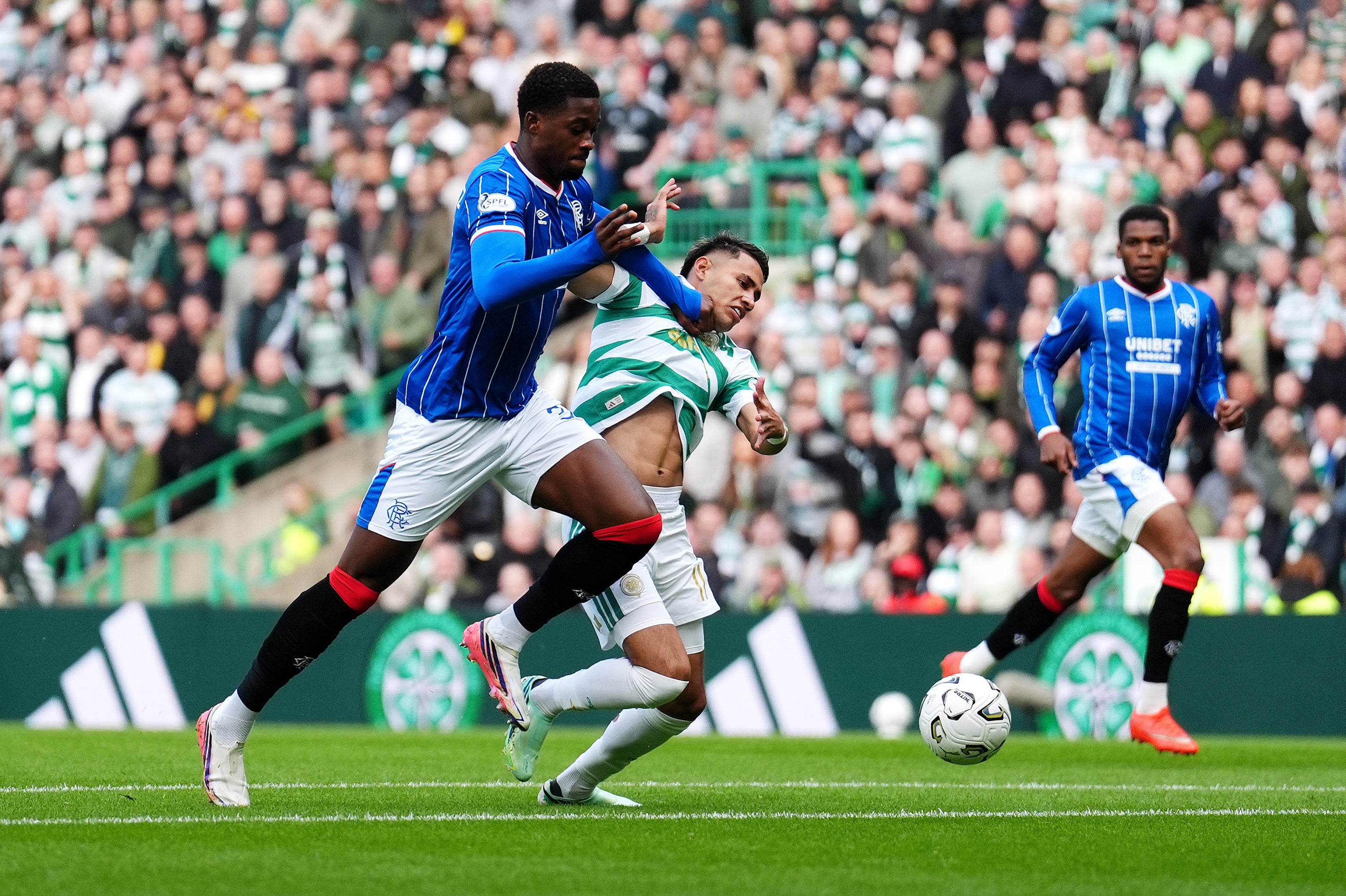 Rangers dominated the game physcially