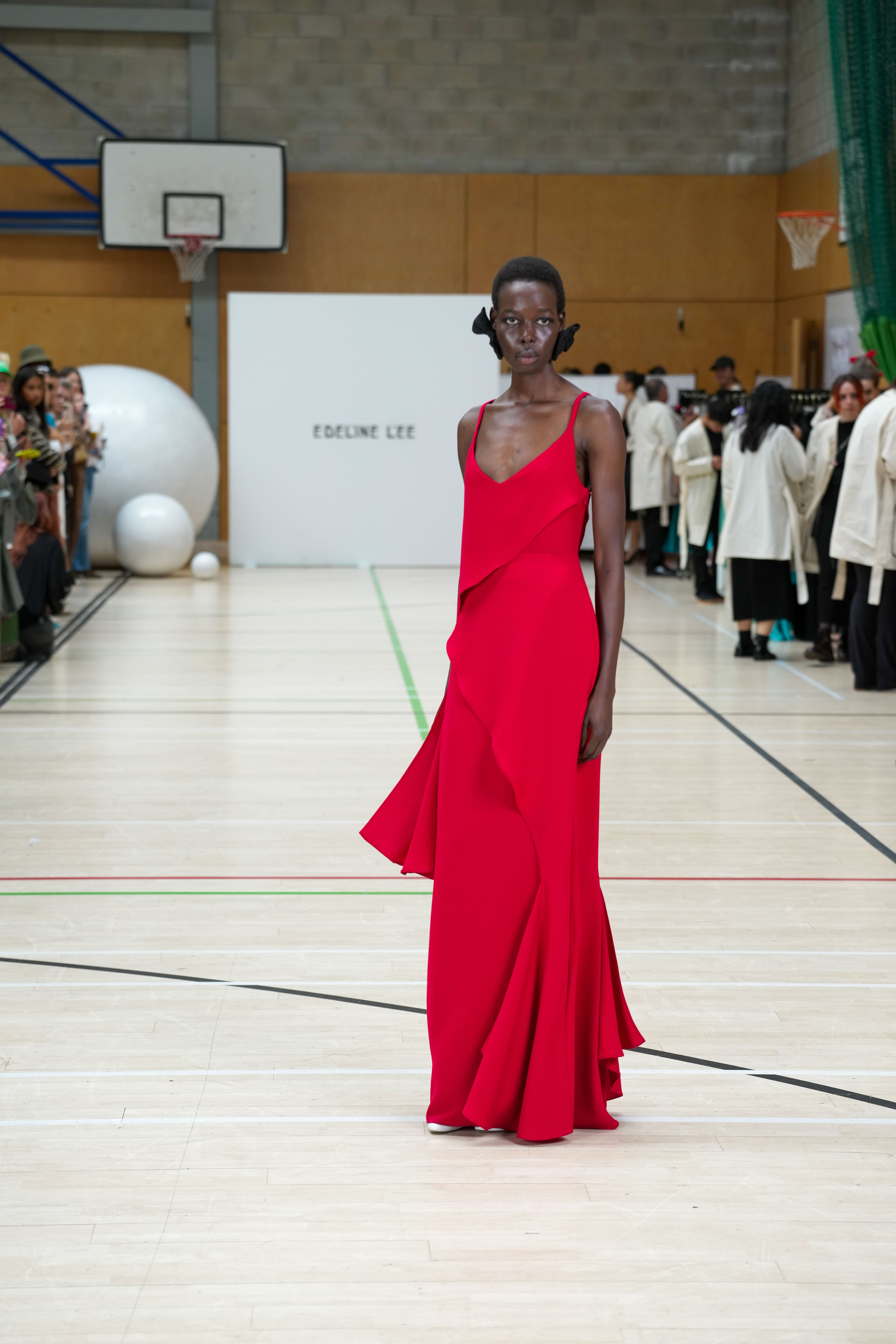 Lee’s eveningwear was far more pared back than last season (Jeff Moore/PA)