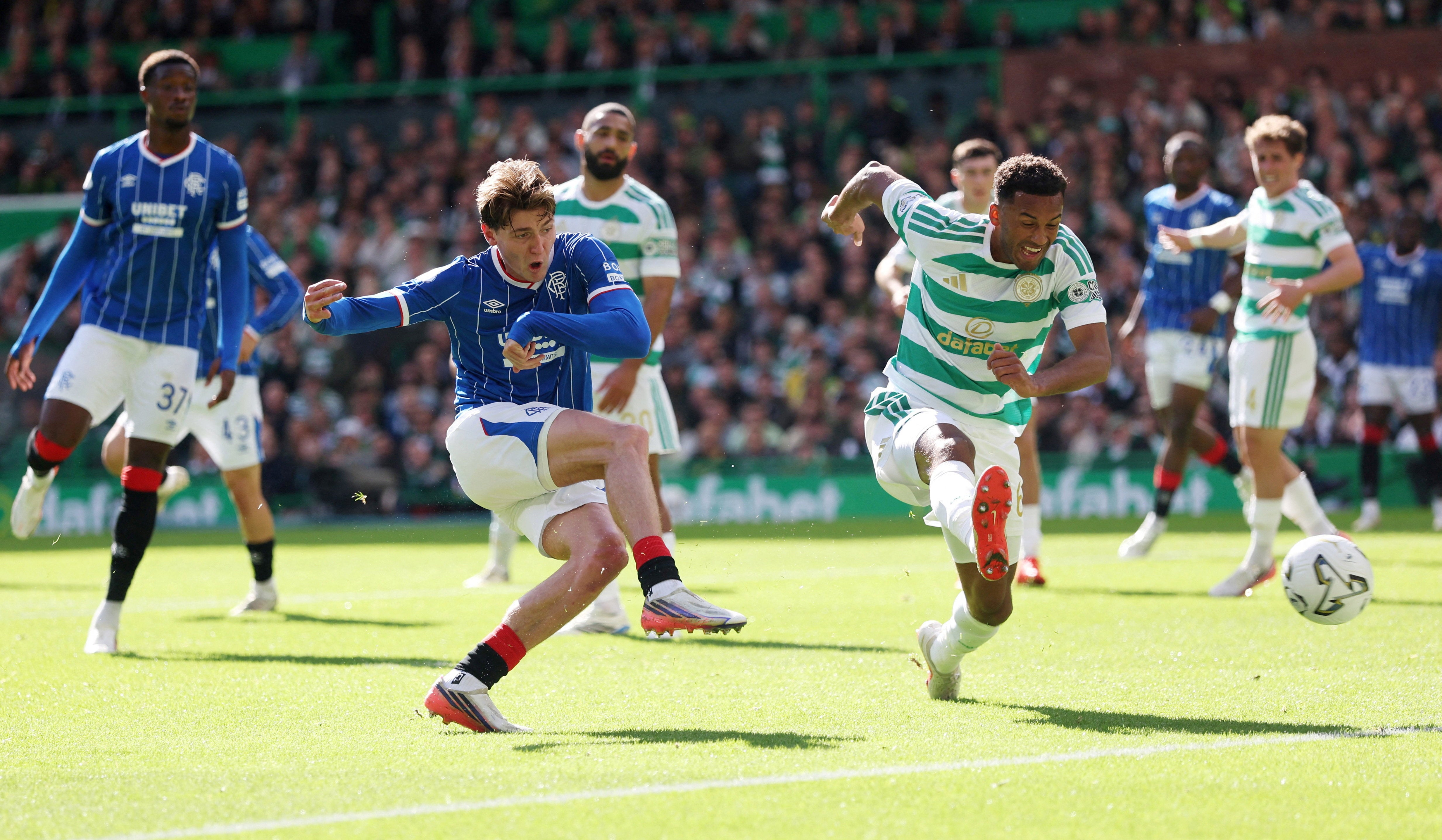 Naderi slammed home the rebound to put Rangers ahead