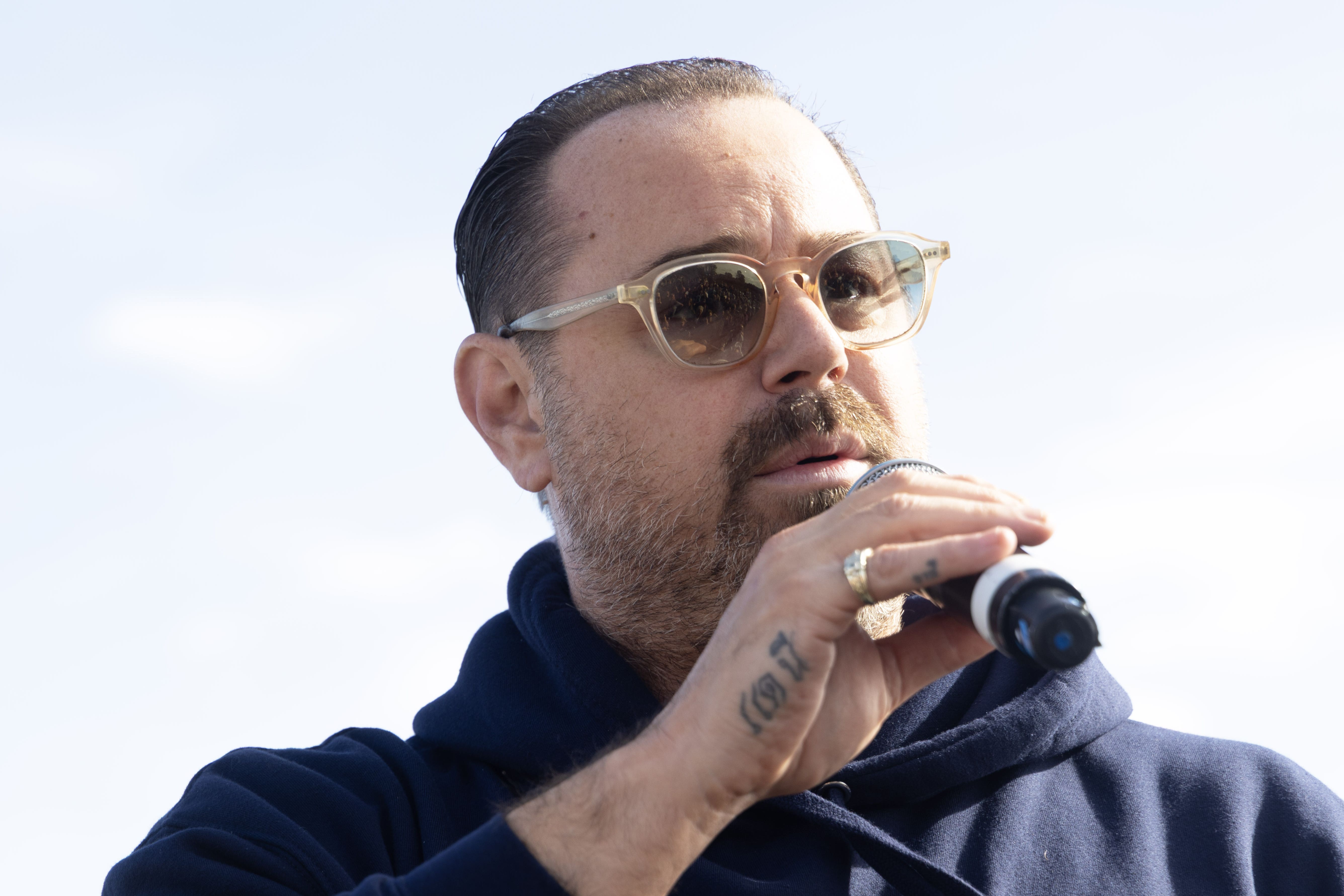 Dyer hit out at the state of UK politics while at a Surfers Against Sewage demonstration (Jim Bennett/PA)