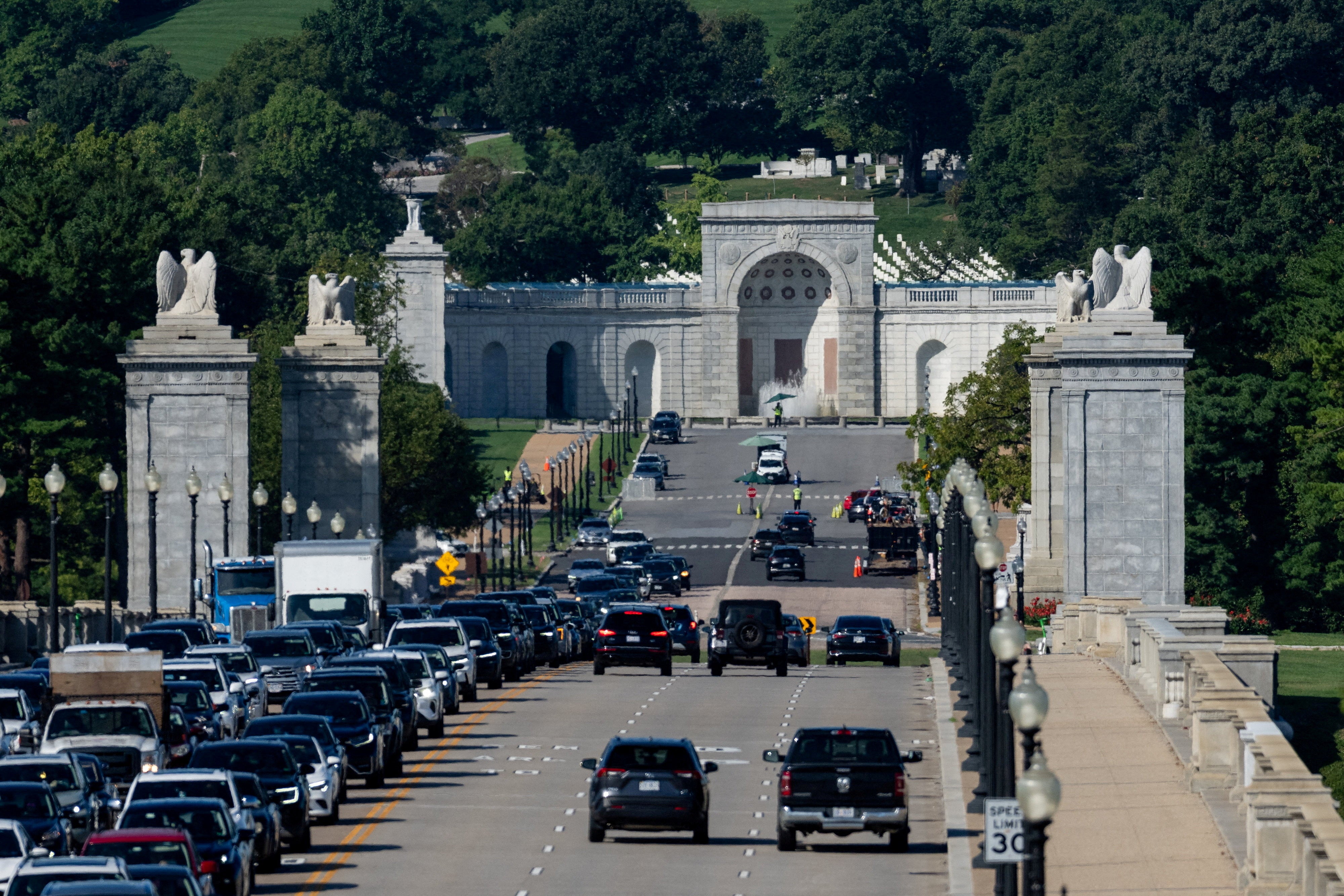 The location of Trump’s proposed triumphal arch in D.C., which he declared on Sunday would double as a military base