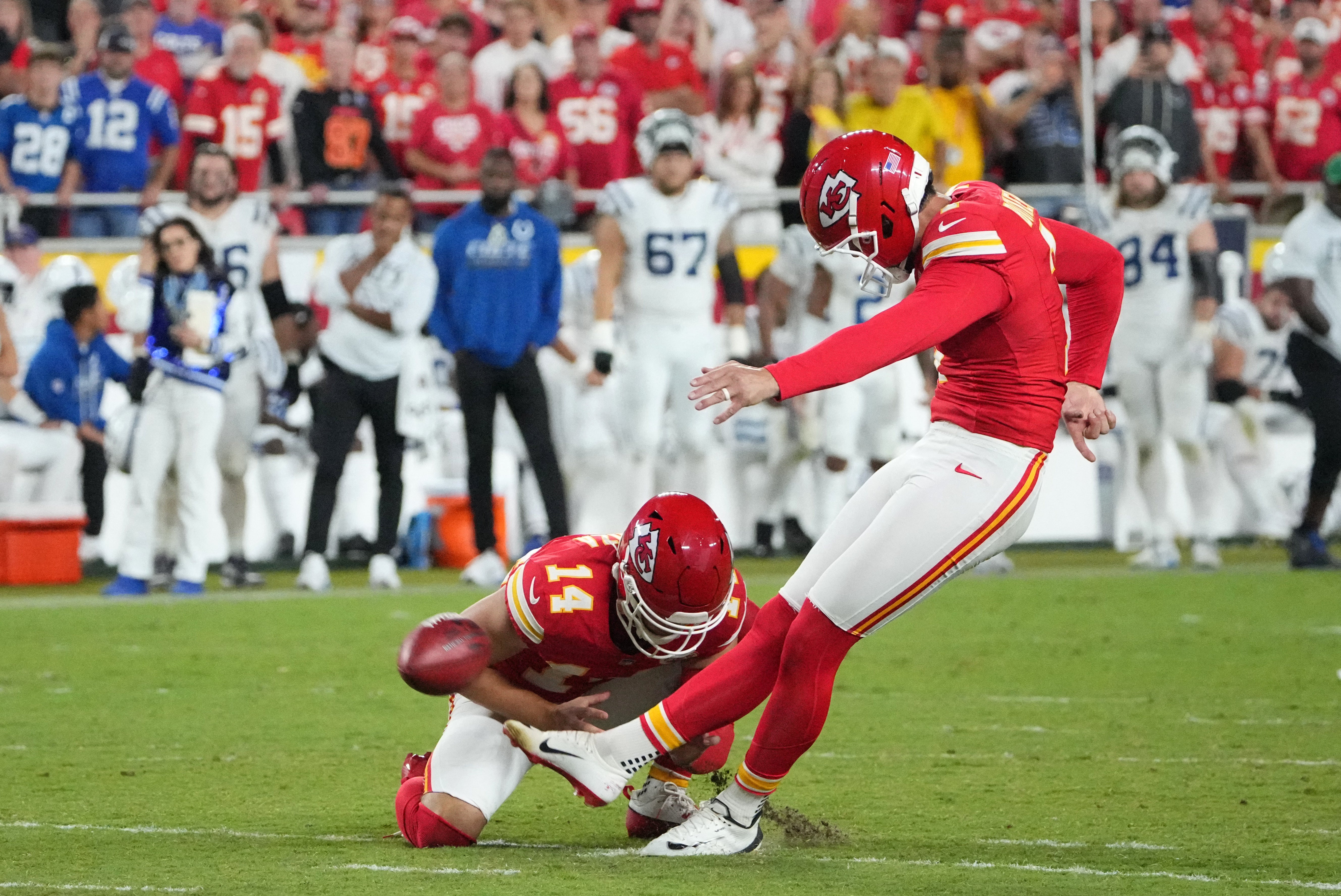 Harrison Butker kicked the winning field goal