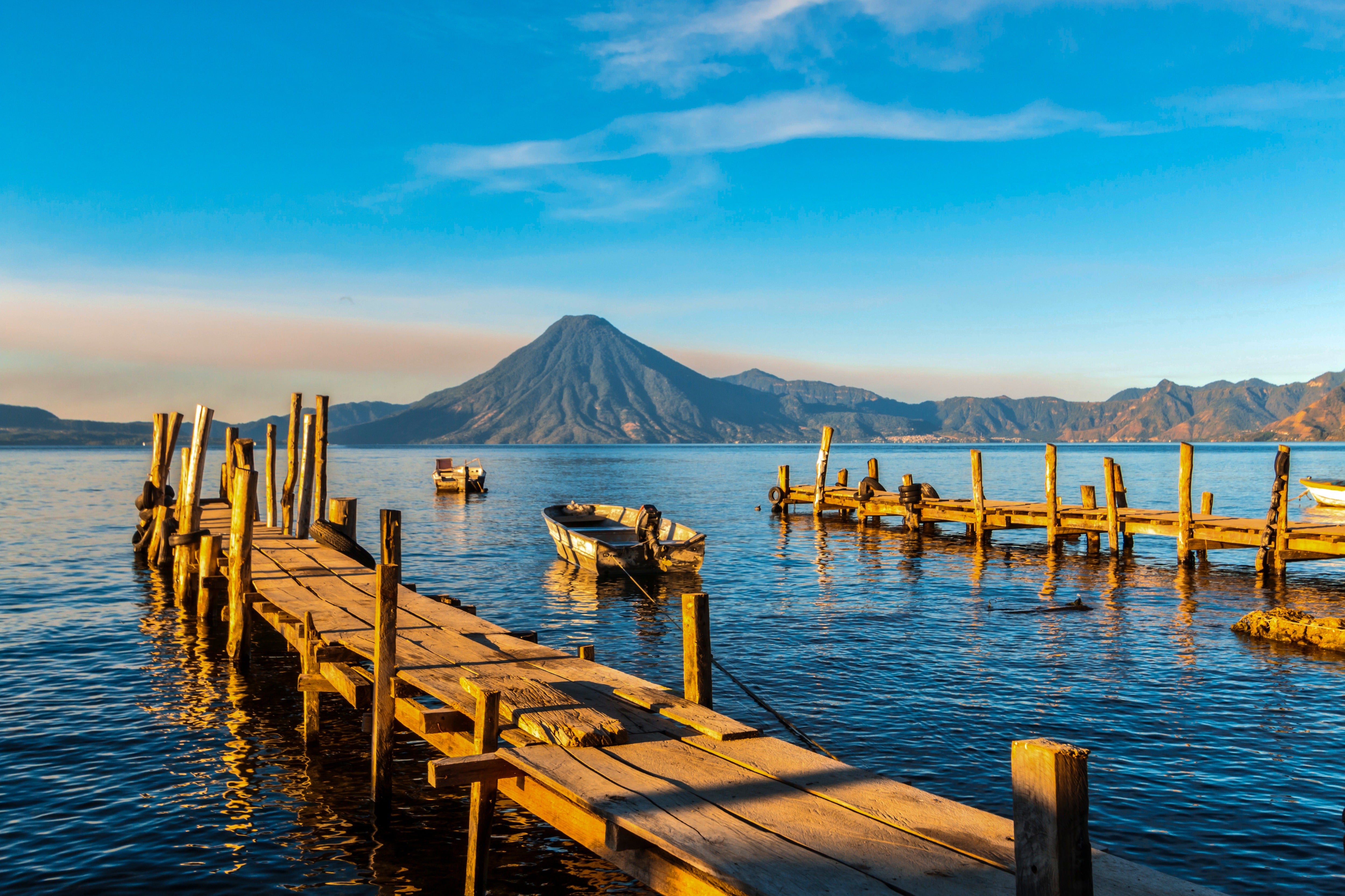 Tranquil waters framed by towering volcanic peaks make Lake Atitlán one of Central America’s most breathtaking natural wonderlands