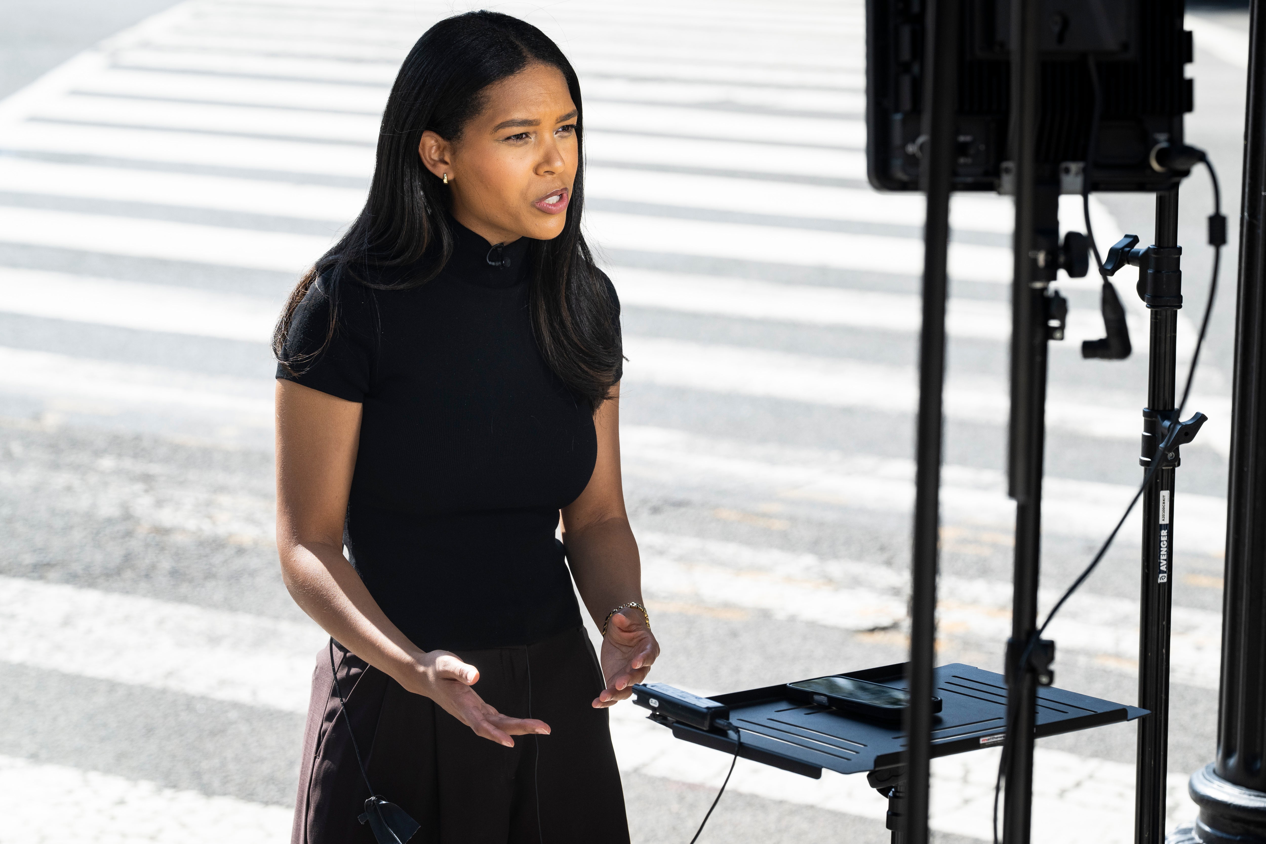 MS NOW White House Correspondent Akayla Gardner (pictured) said on Saturday that she was denied entry to the White House (Getty)