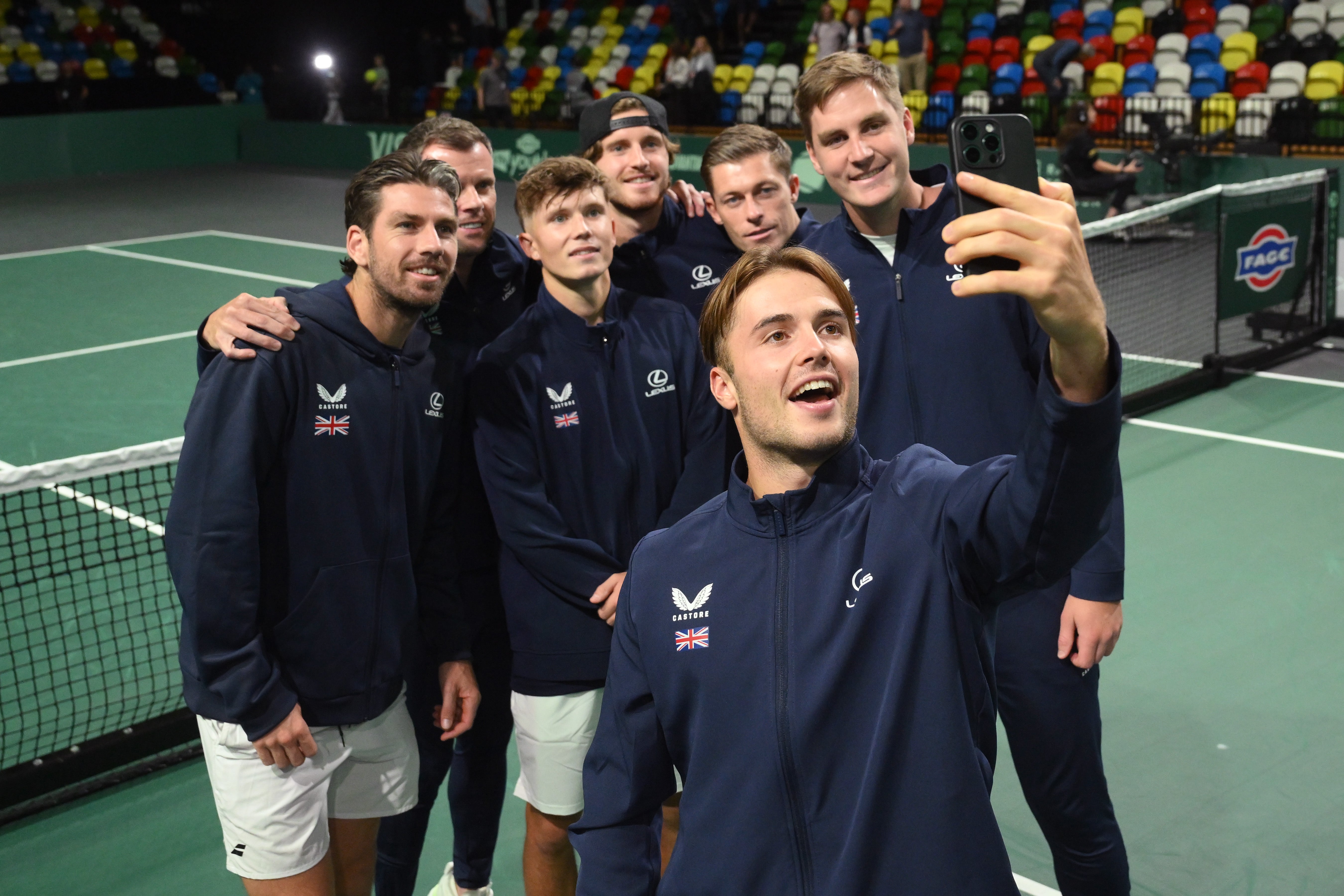 Arthur Fery (centre) has been named as a Team Europe alternate for the Laver Cup in London