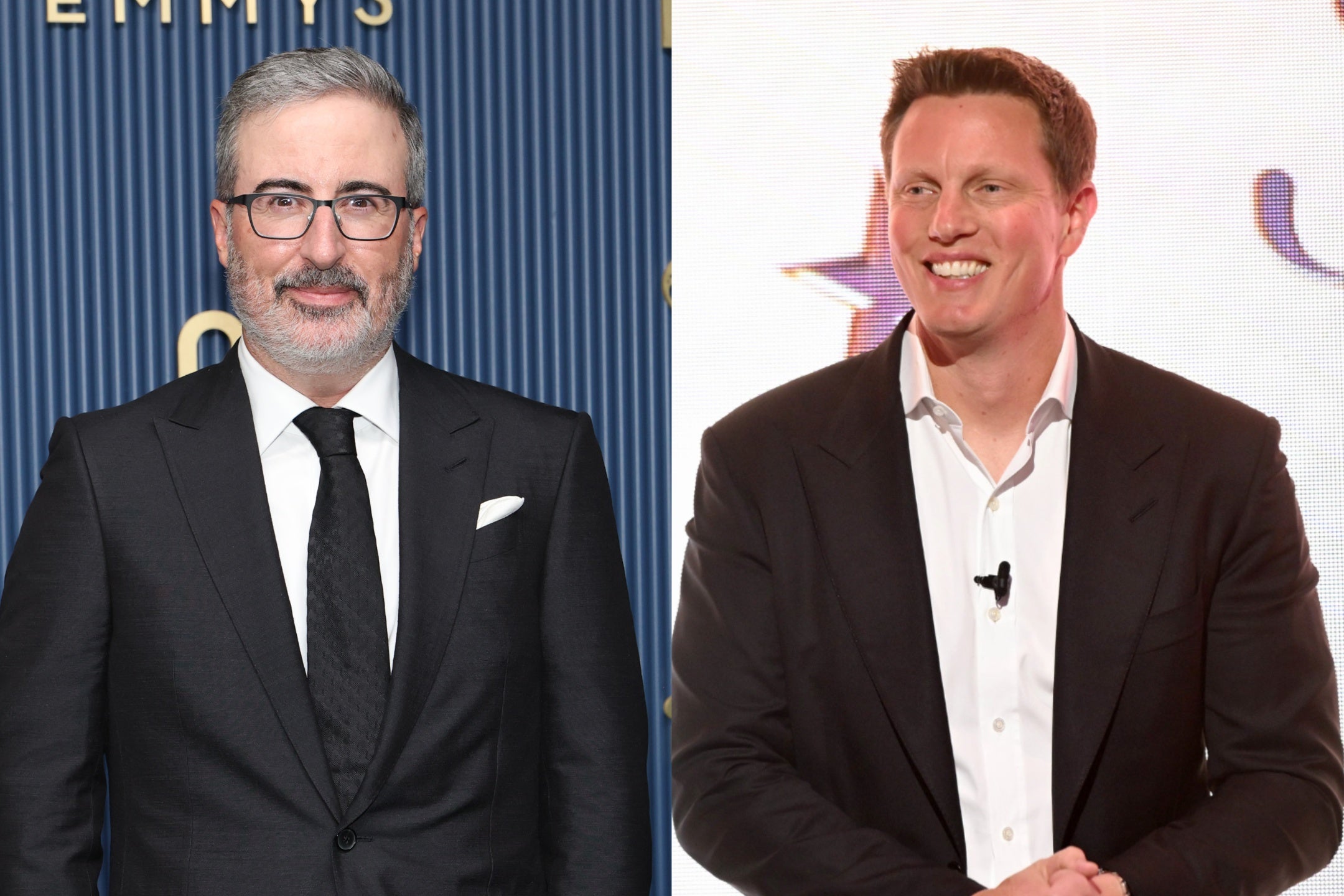 John Oliver jabs at Paramount CEO David Ellison and his ‘business daddy’ Larry 