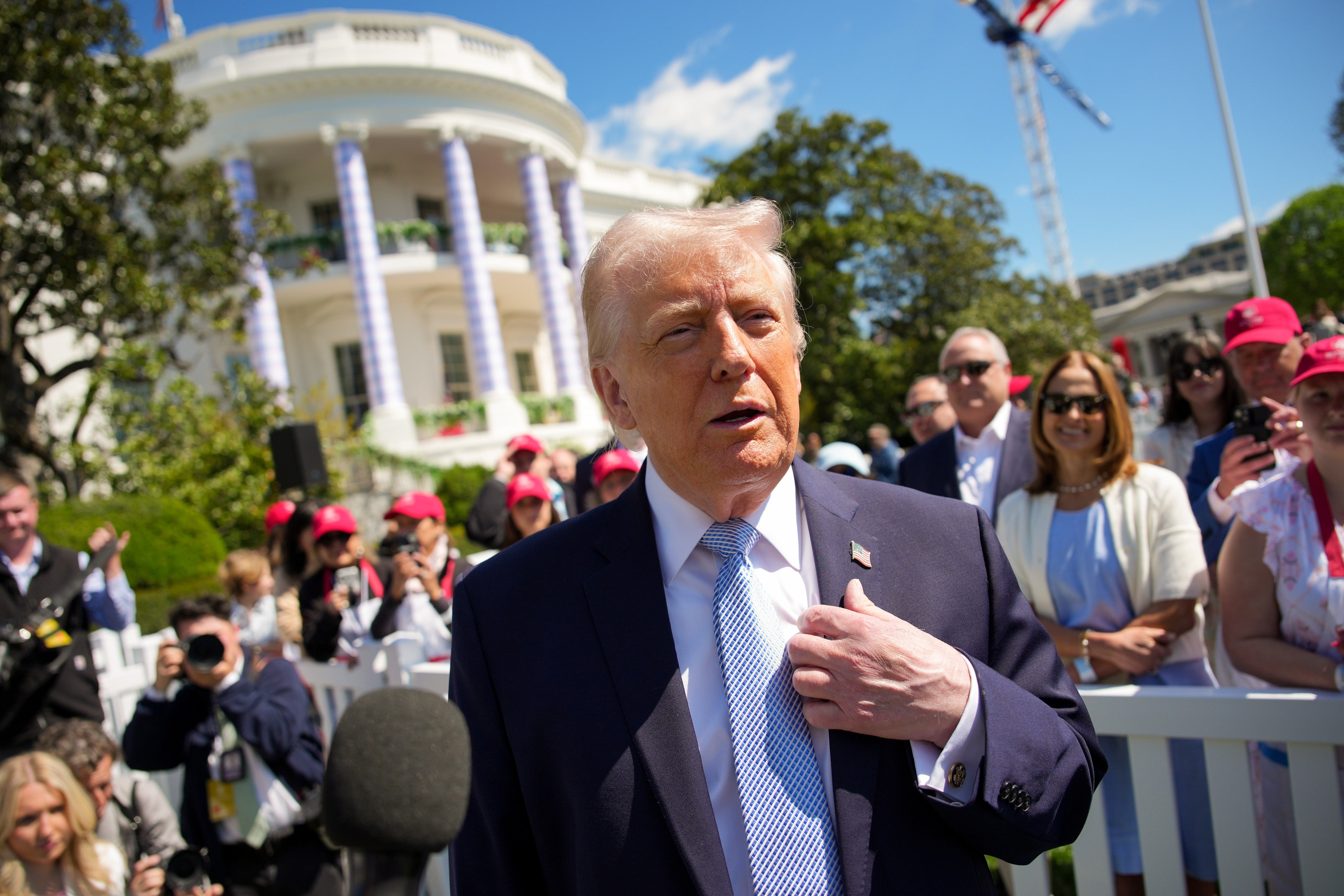 Sitting at a picnic table and signing eggs at April's White House Easter Egg Roll, Trump told a group of children surrounding him that Biden ‘gave everything to the autopen because he was incapable of signing, let alone running a country’