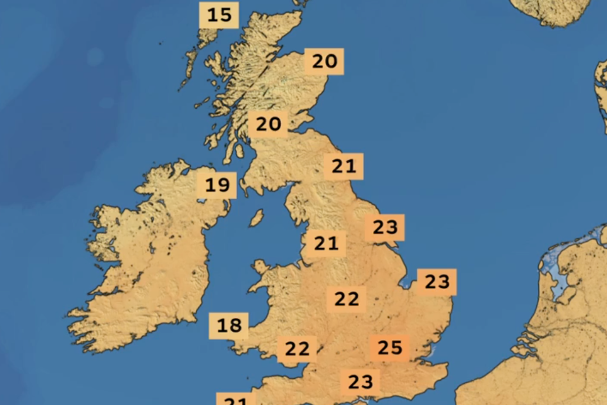 UK to see warm spell with temperatures as high as 26C before wind and rain hit