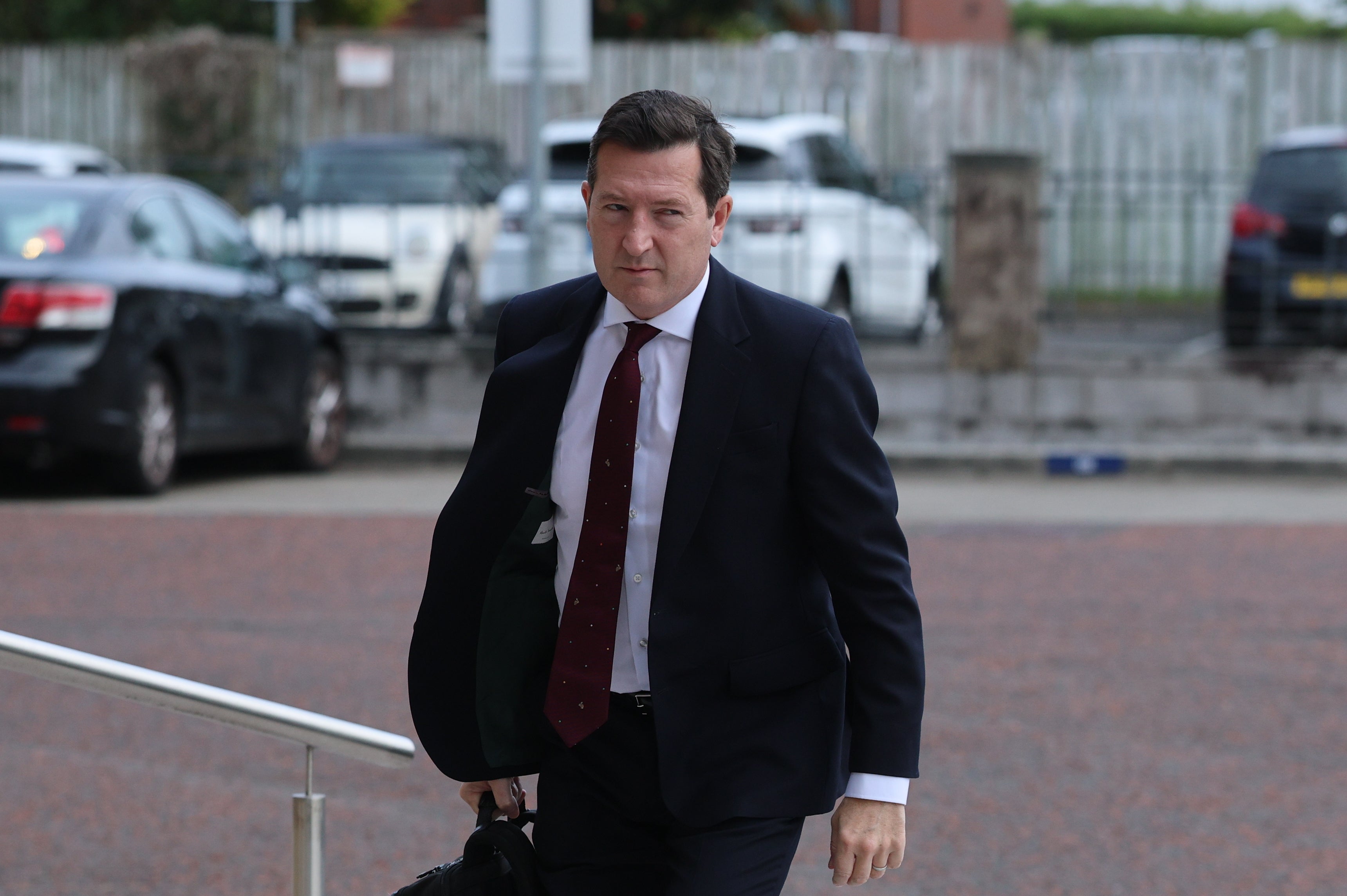 Paul Greaney KC arriving at the Omagh Bombing Inquiry at Bradford Court in Belfast (Liam McBurney/PA) (PA Wire)