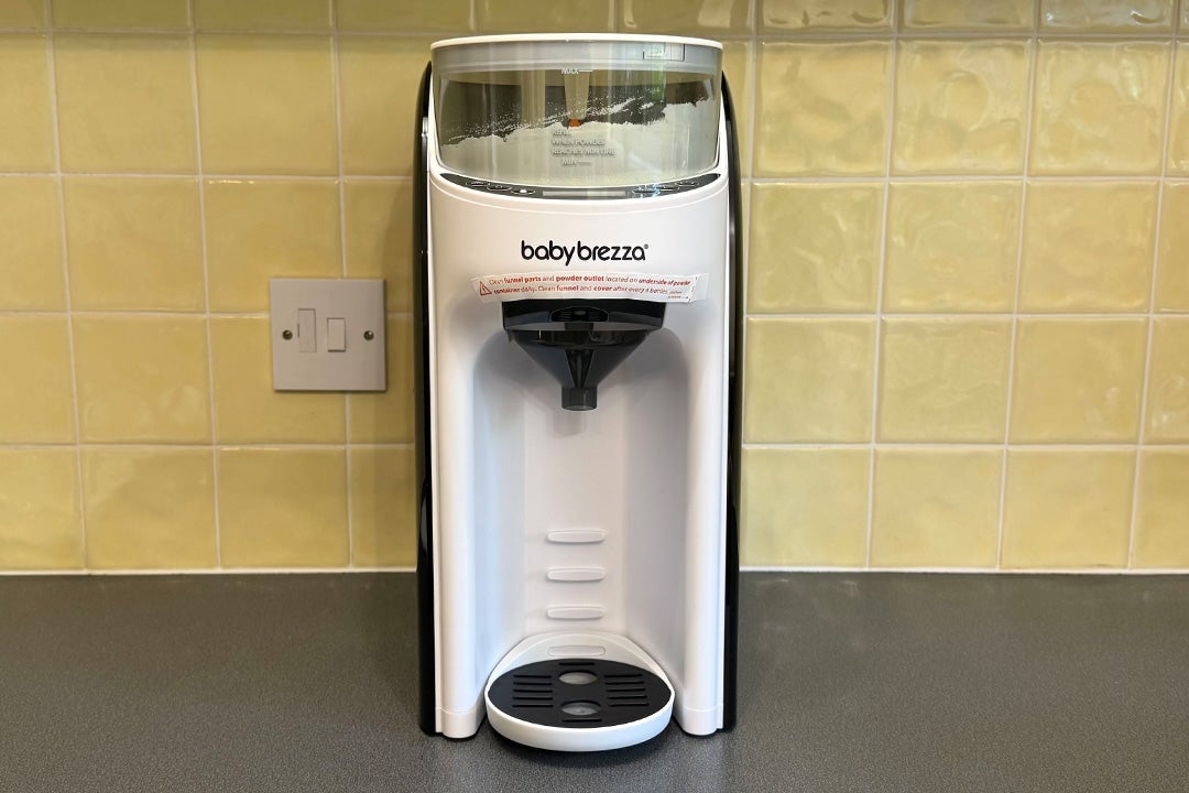 This machine dispenses pre-measured powder and warmed water simultaneously (Sarah Jones/The Independent)