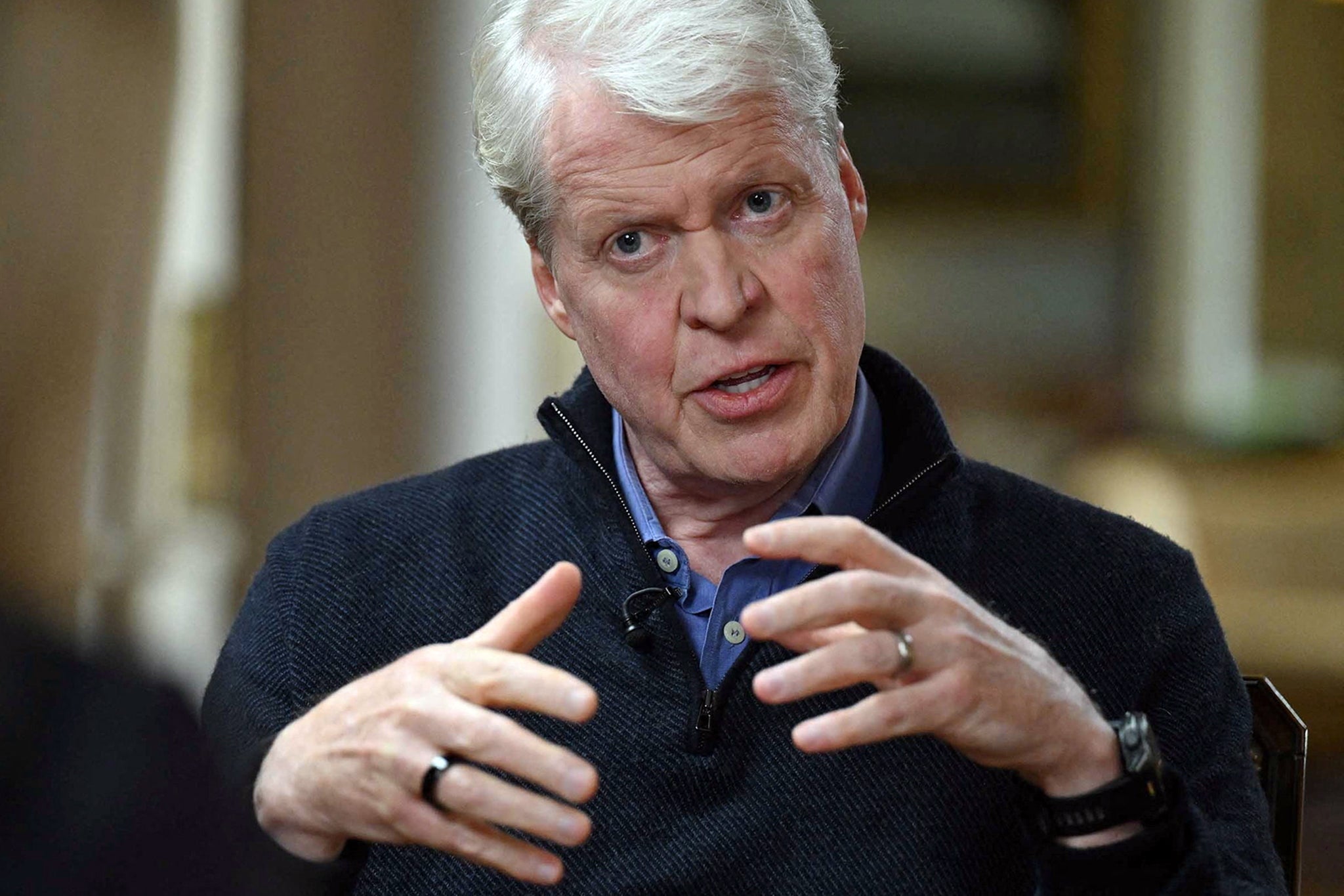 Earl Spencer has claimed Mr Morgan ‘snarled with annoyance’