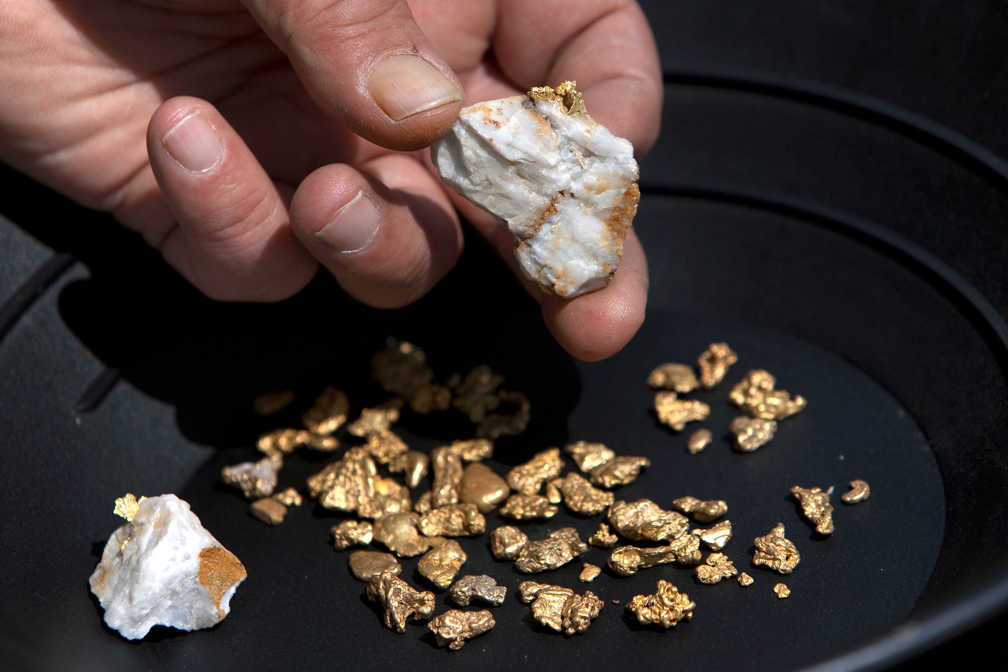 A former mason, Ivan Coffman built his life in the Feather River Canyon after stumbling upon a riverbed filled with gold nuggets in 1970 (Getty Images)