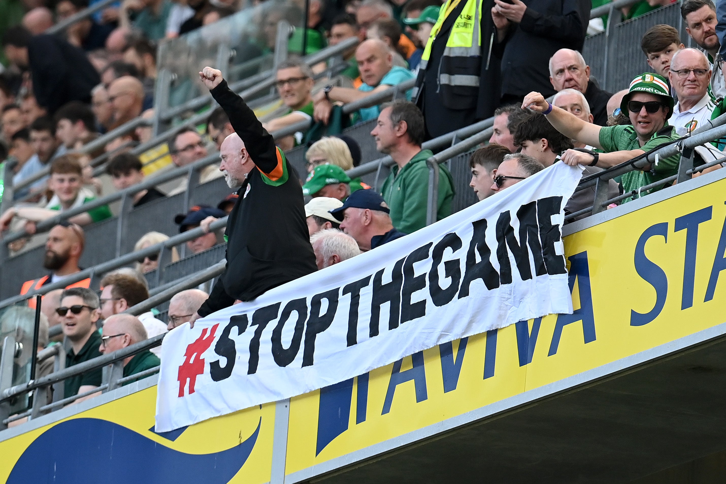 The ‘Stop the Game’ campaign has grown since Ireland were drawn with Israel in February