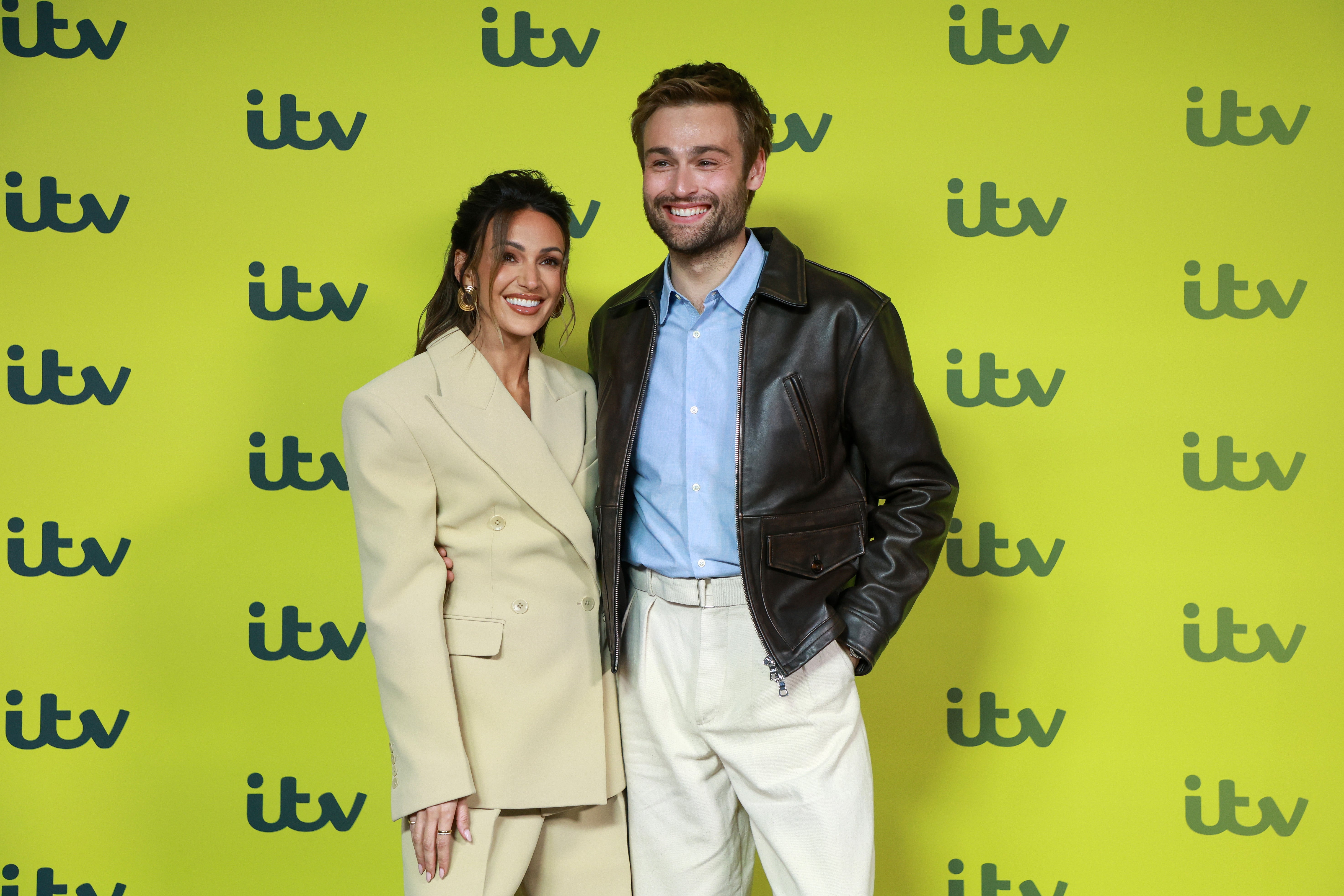 Michelle Keegan and Douglas Booth pictured at the premiere of ITV’s ‘The Blame’ (Getty)