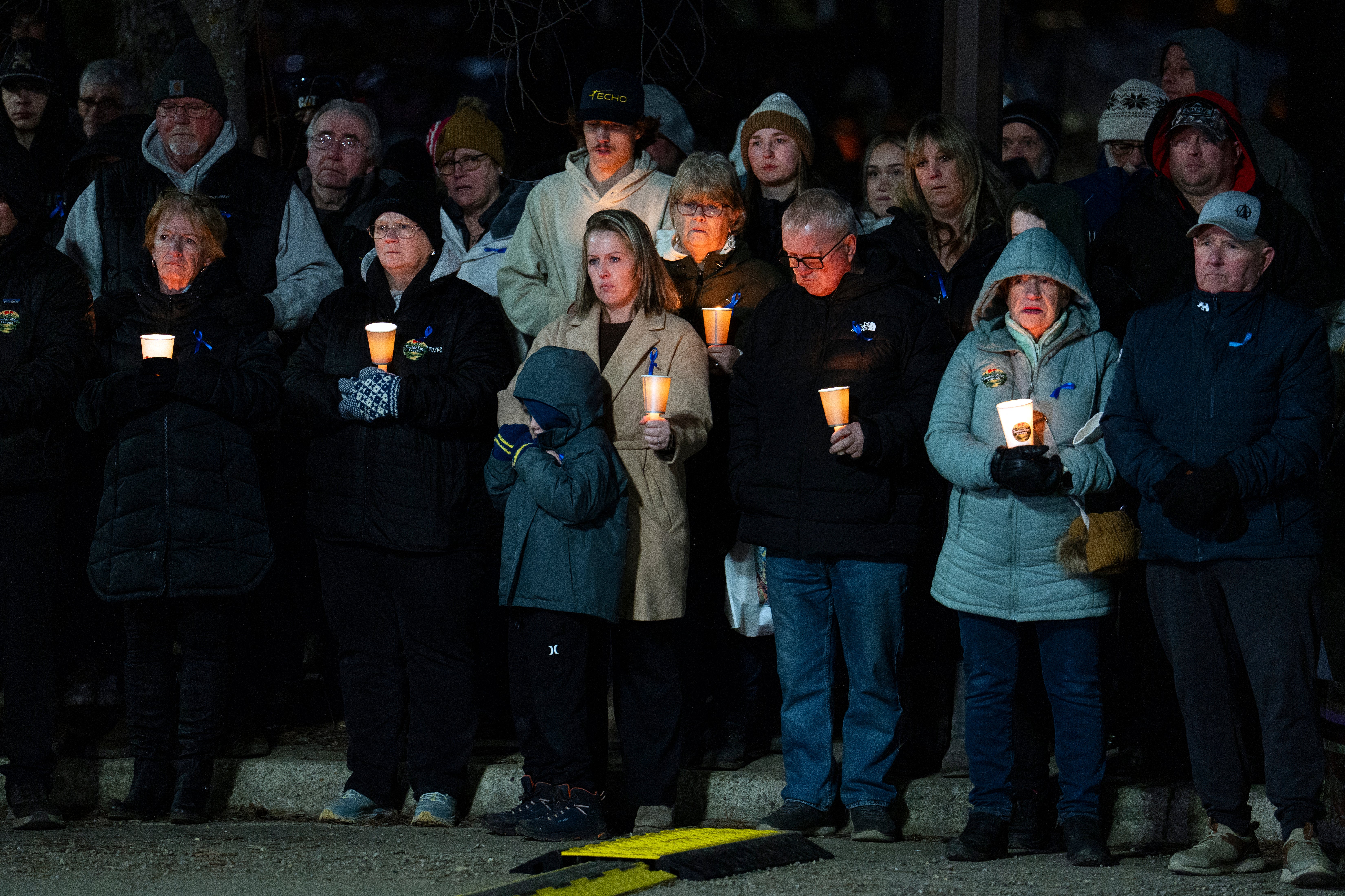 People attend a vigil to honor the victims of one of Canada's deadliest mass shootings in Tumbler Ridge, British Columbia, Canada, on 13 February, 2026 (AFP/Getty)