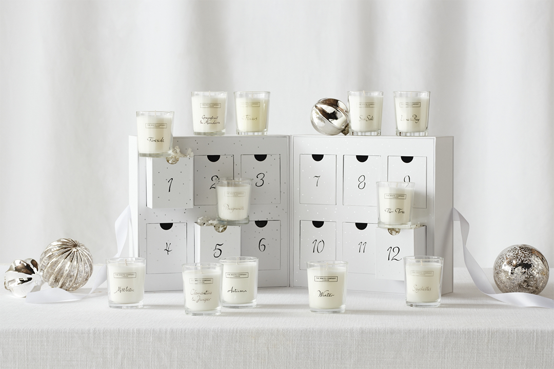 It contains a mix of signature and seasonal candle scents (The White Company)
