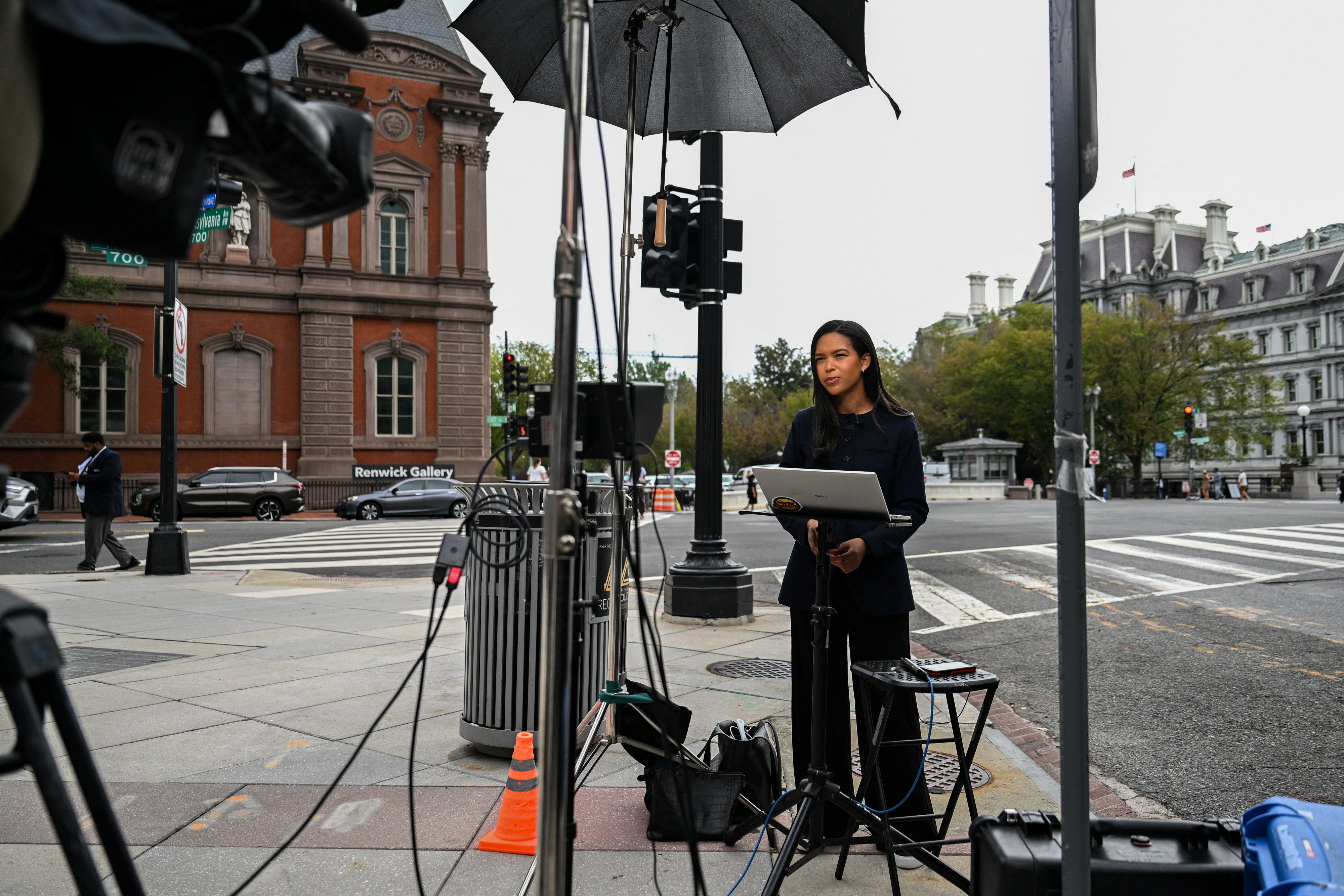 Several journalists from CNN, MS NOW and POLITICO , including Akayla Gardner (pictured), had their access to the White House revoked on Saturday morning