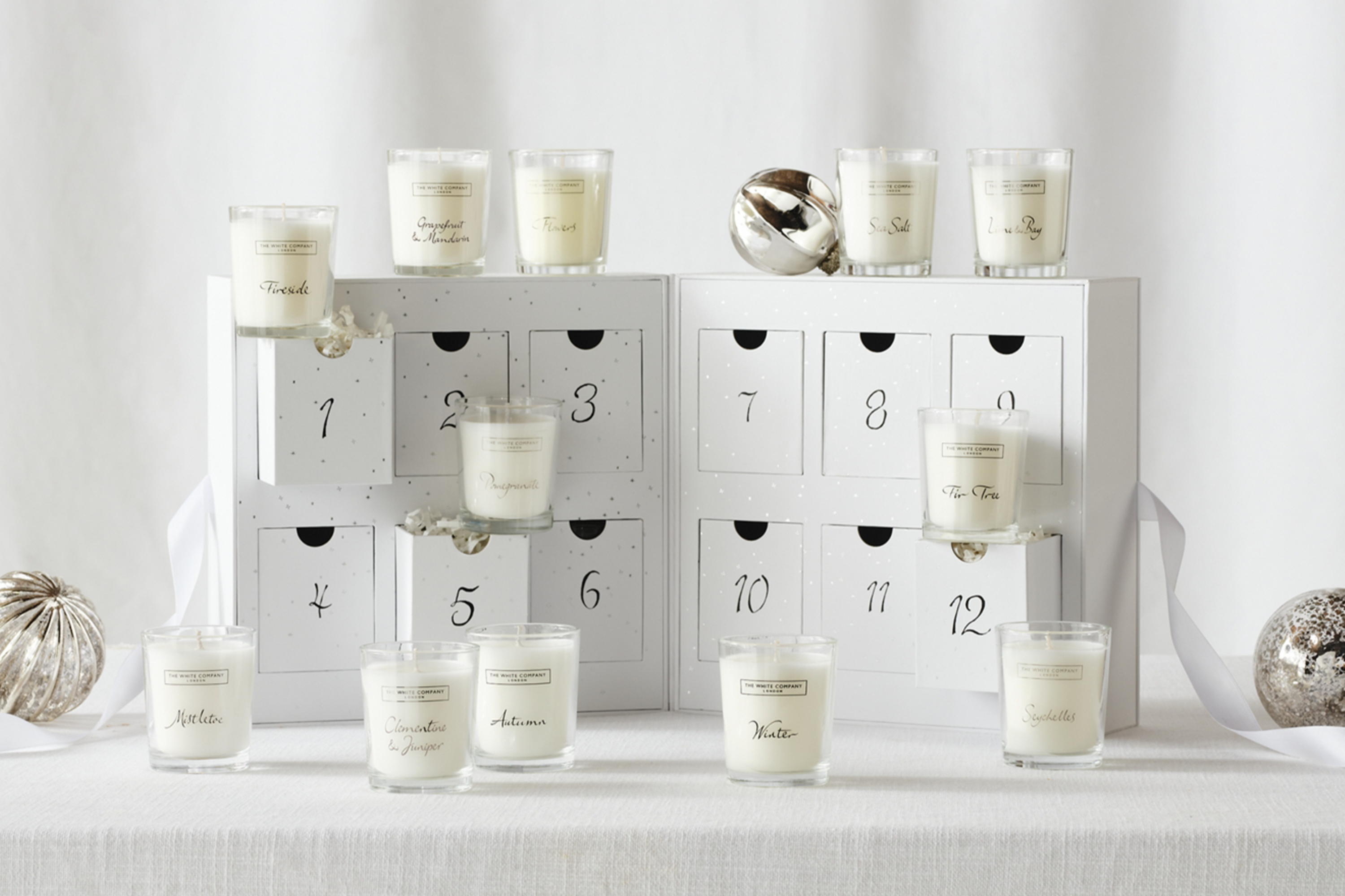 The White Company has launched a 12-day candle calendar for Christmas