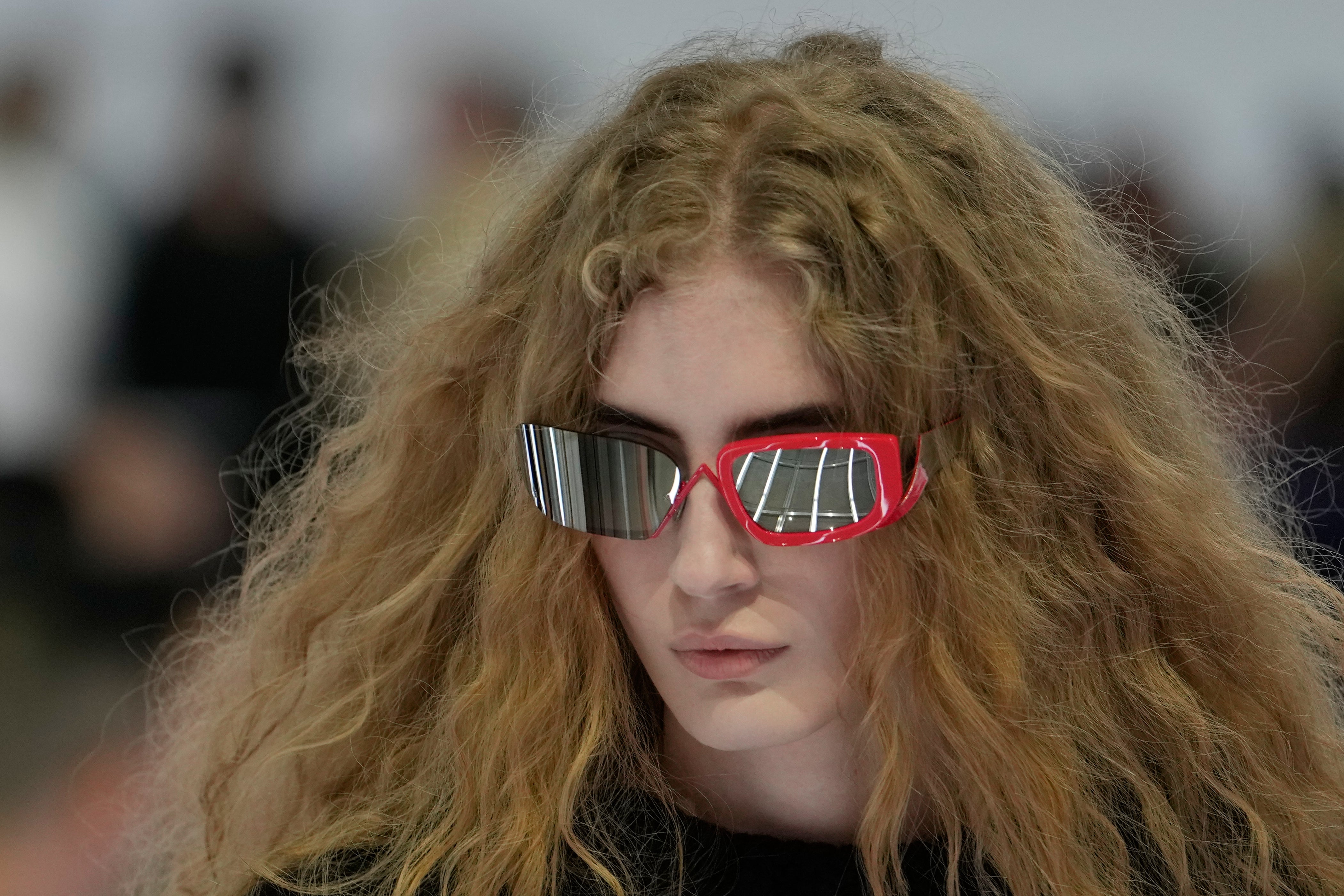 Half-framed sunglasses were sent down the runway (Luca Bruno/AP) (AP)