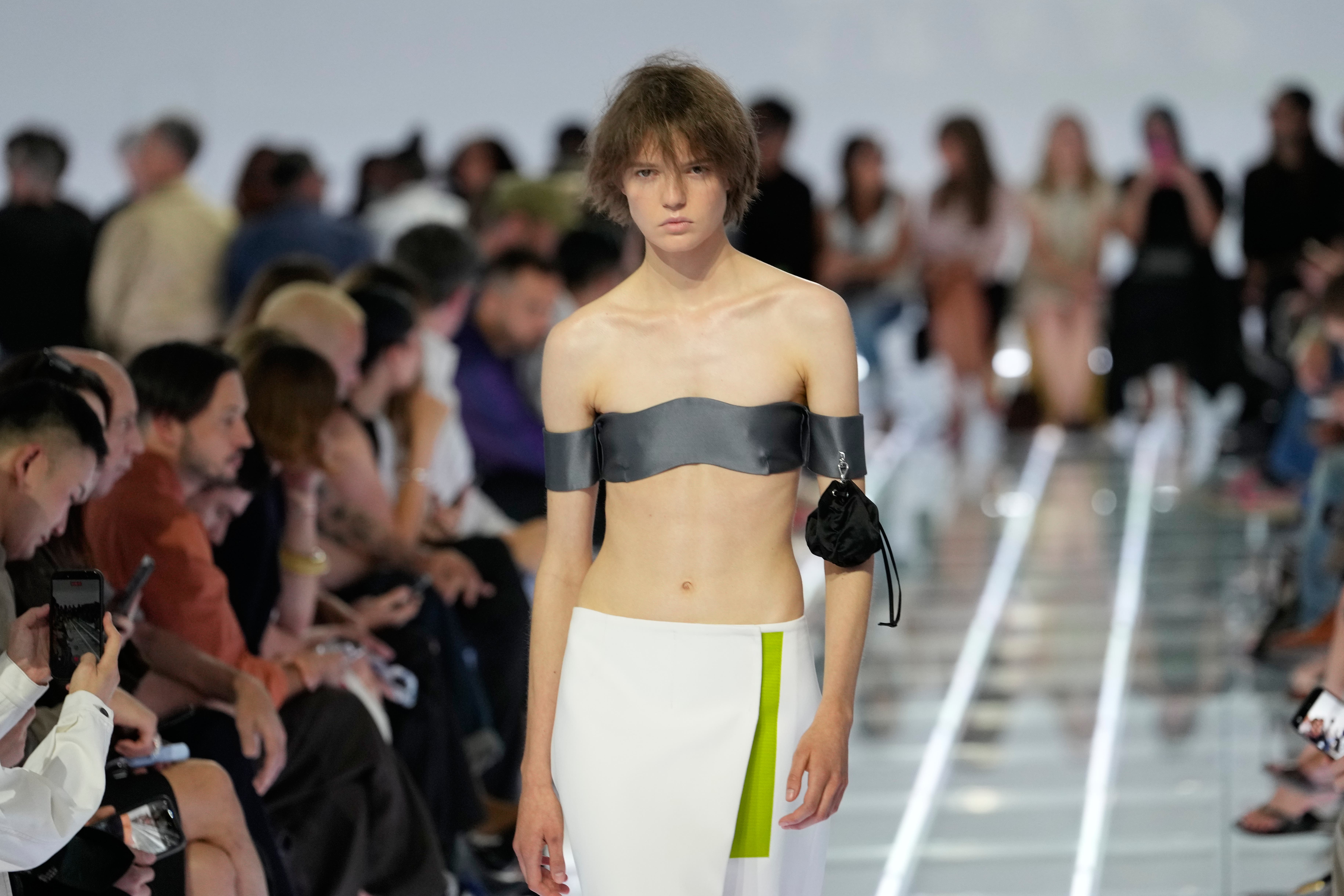 independent.co.uk - Lara Owen - Prada sends half-dressed models and 'bra bags' down the runway at Milan Fashion Week