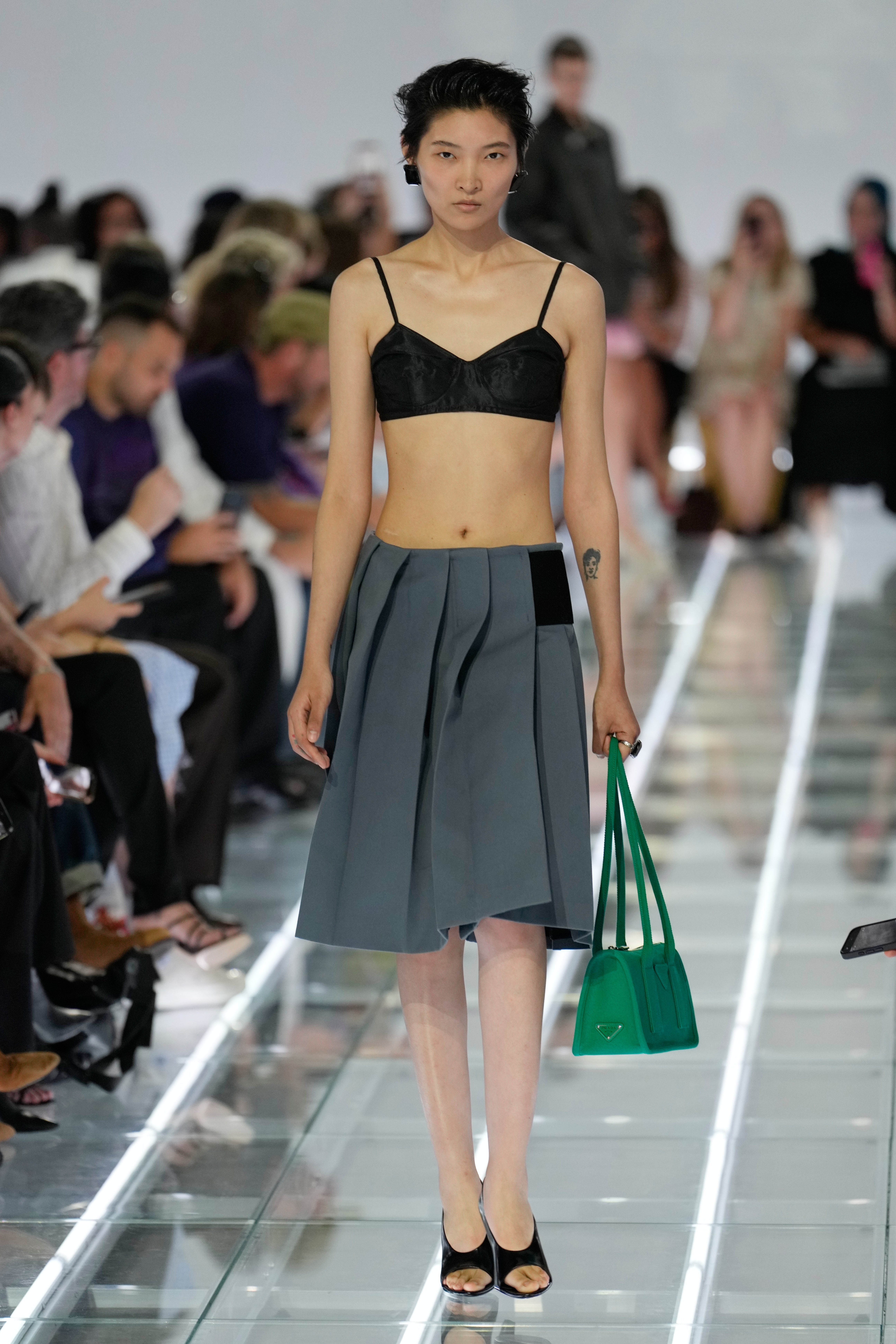 Bras and low-waist skirts dominated (Luca Bruno/AP) (AP)
