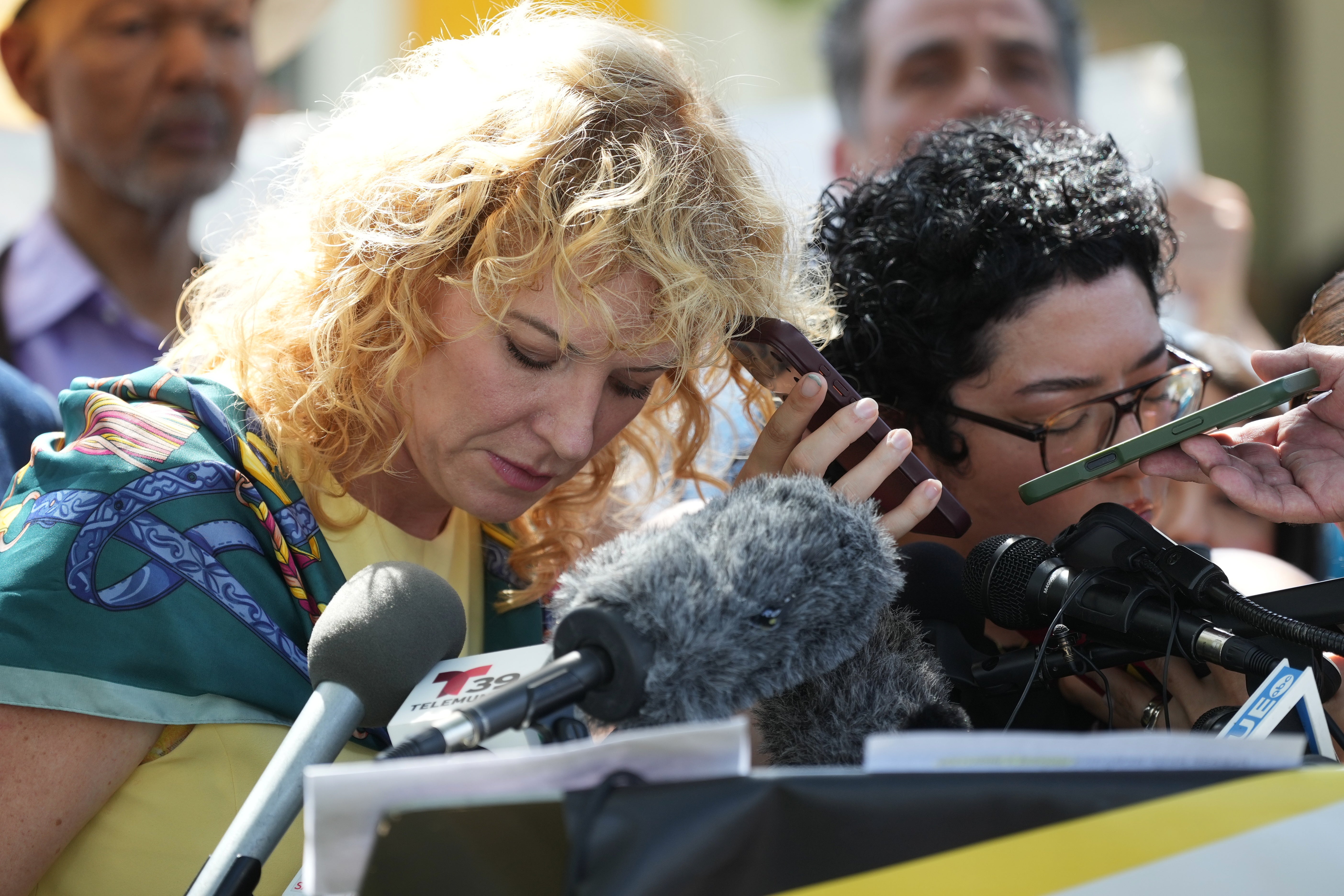 Garcés Pérez spoke to reporters by phone during a press conference about the incident, saying that he is ‘not doing well’ and had not received proper medical care after he was shot by ICE agents