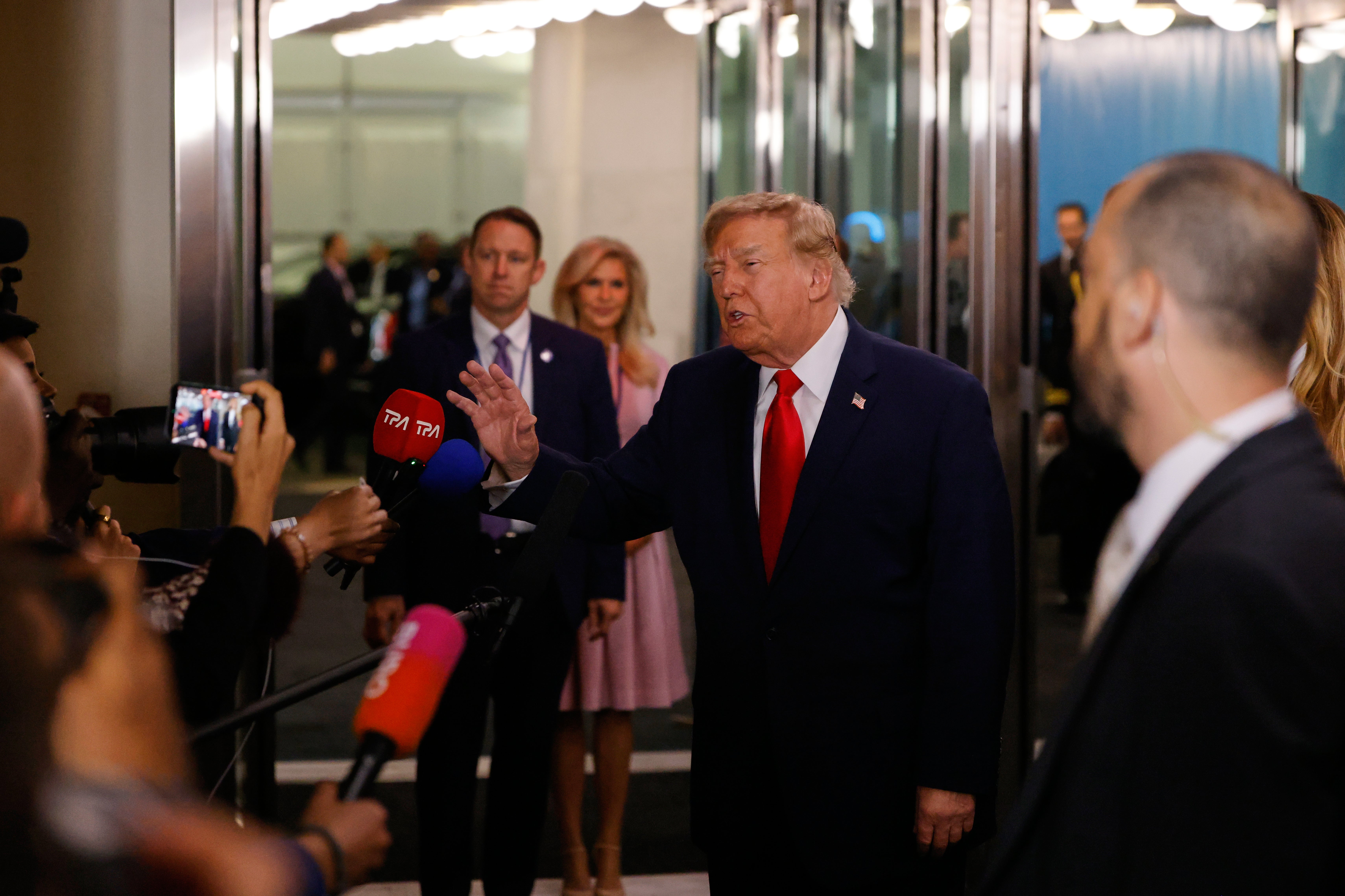 President Donald Trump scolded CNN’s Kaitlan Collins for being at the United Nations General Assembly to cover his speech after he banned the network from the White House