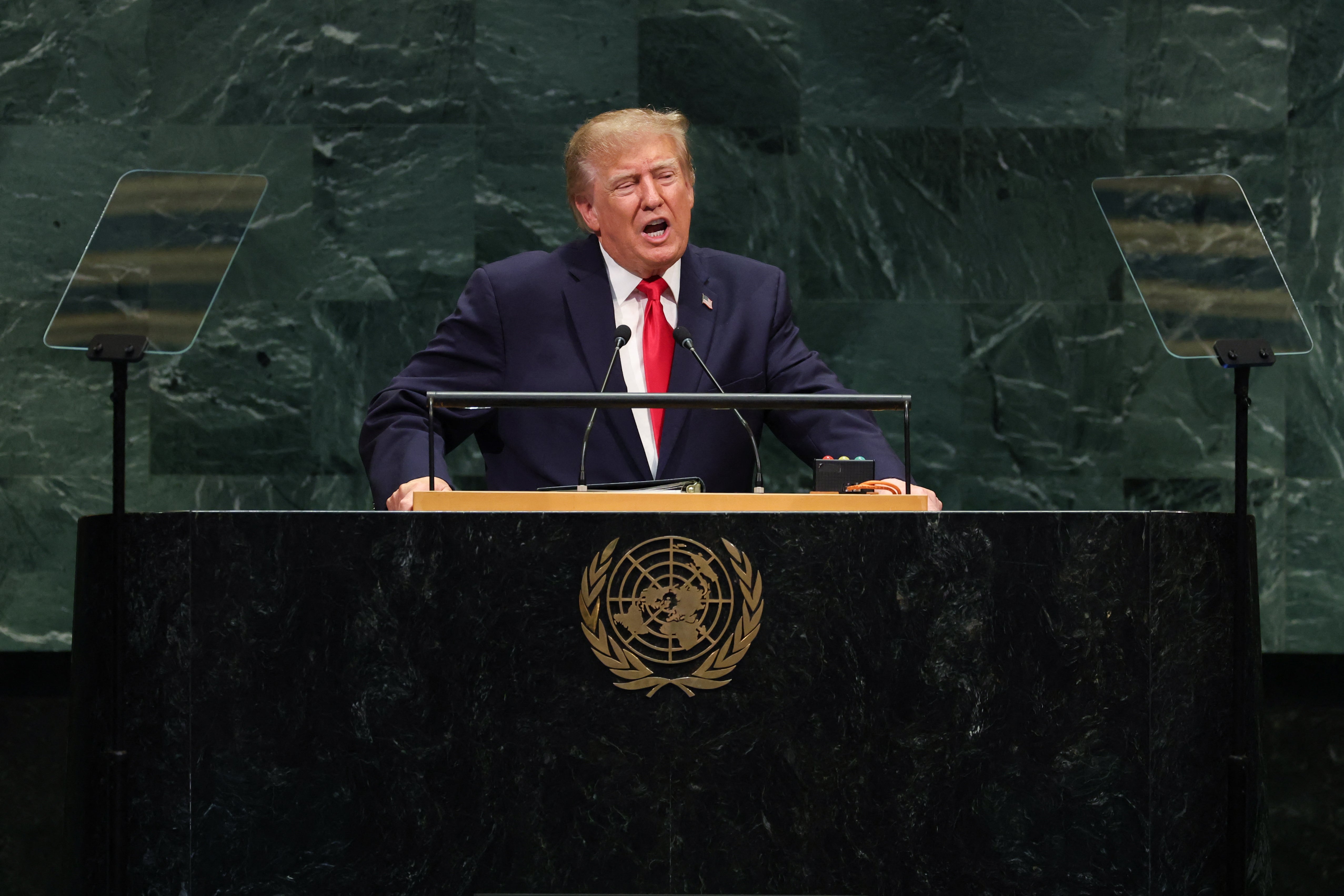 President Donald Trump addresses the 81st United Nations General Assembly in New York