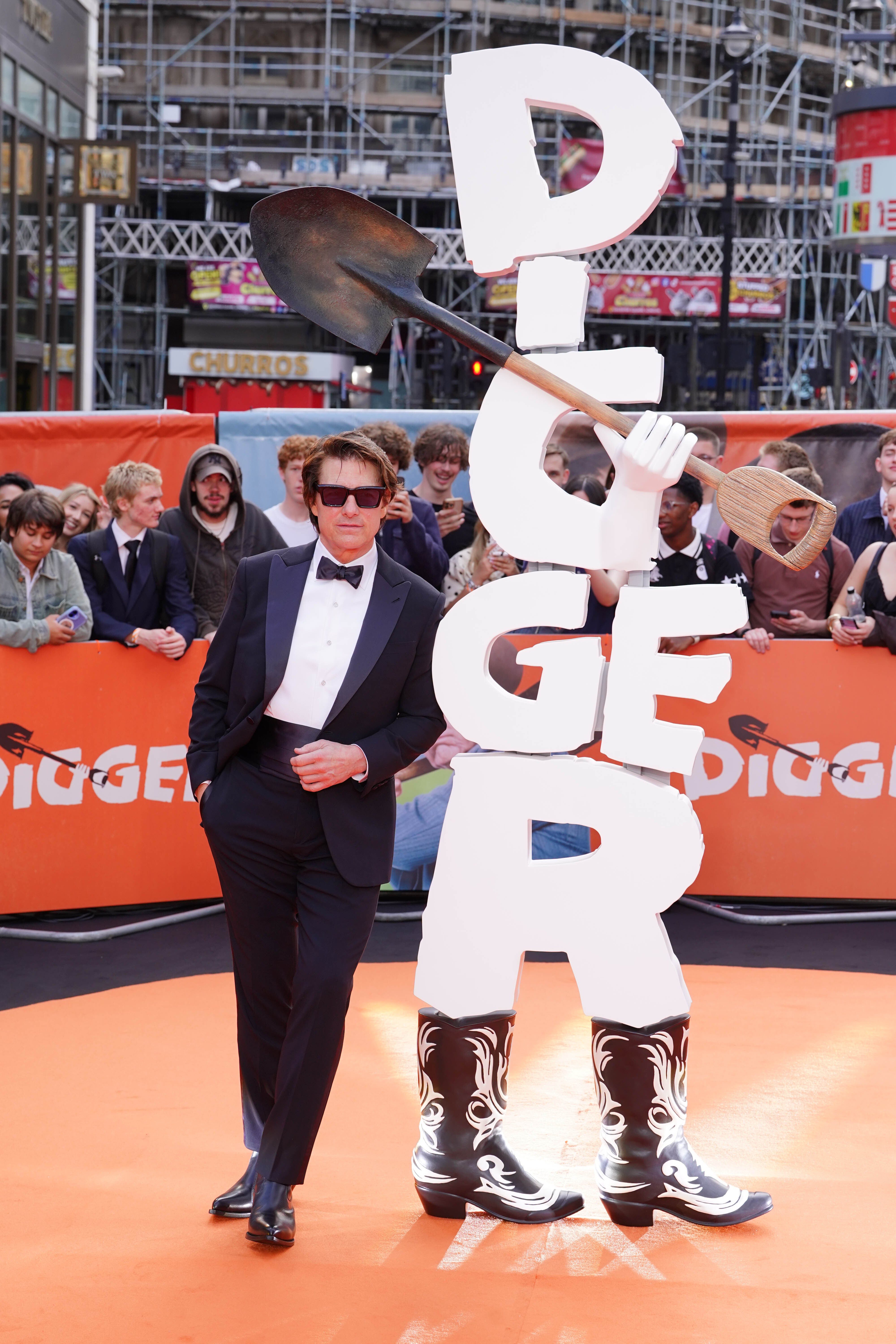 Tom Cruise arriving for the Digger royal film performance (Ian West/PA)
