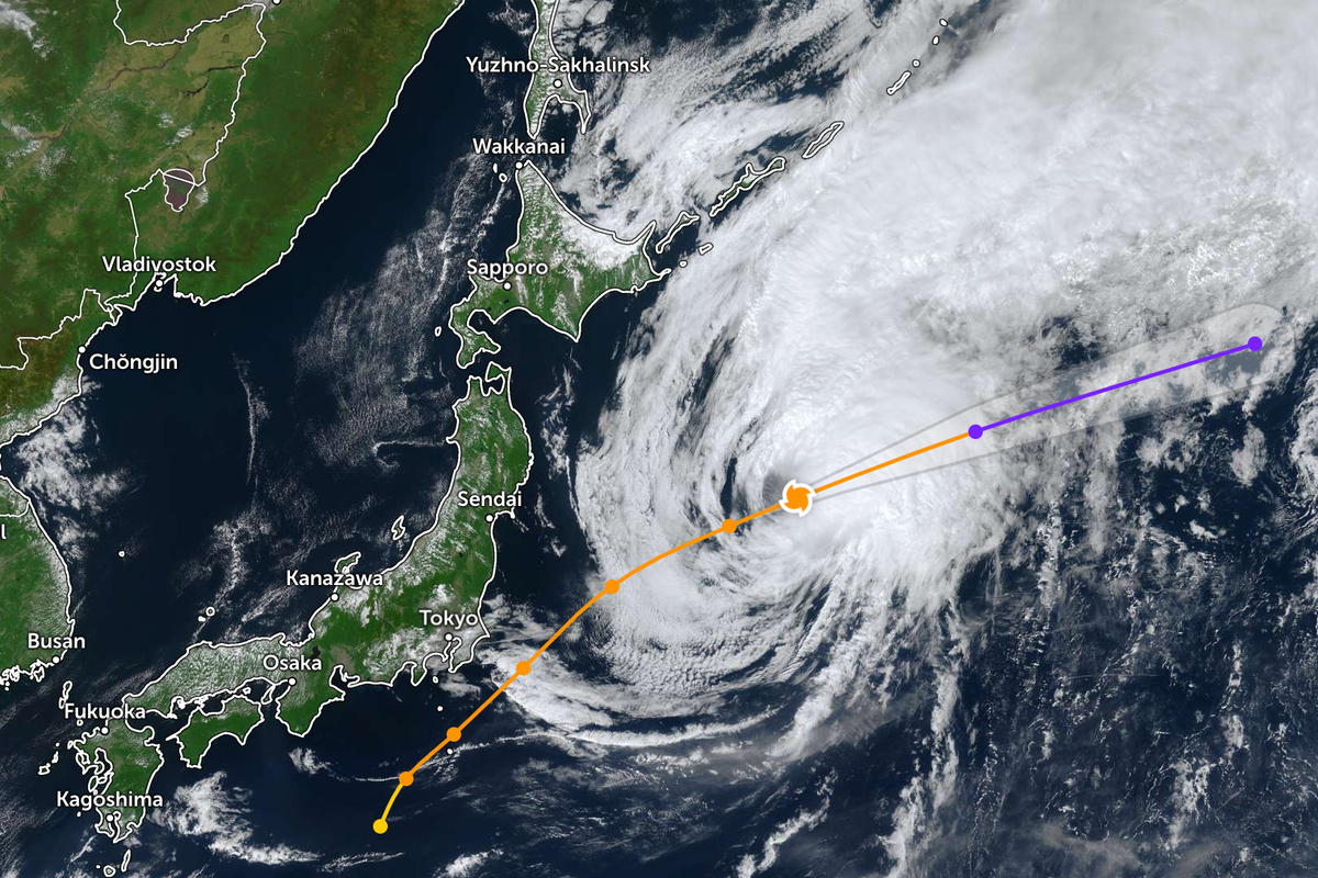 Typhoon Dujuan tracker: Path of 80mph storm as two killed and 1.6 million urged to evacuate in Japan