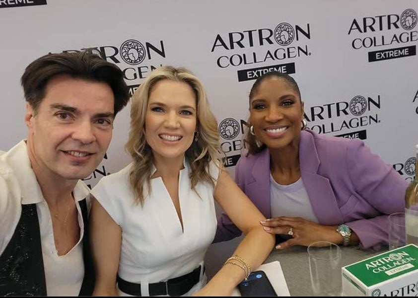 Tony Sanguinetti with Charlotte Hawkins and Denise Lewis