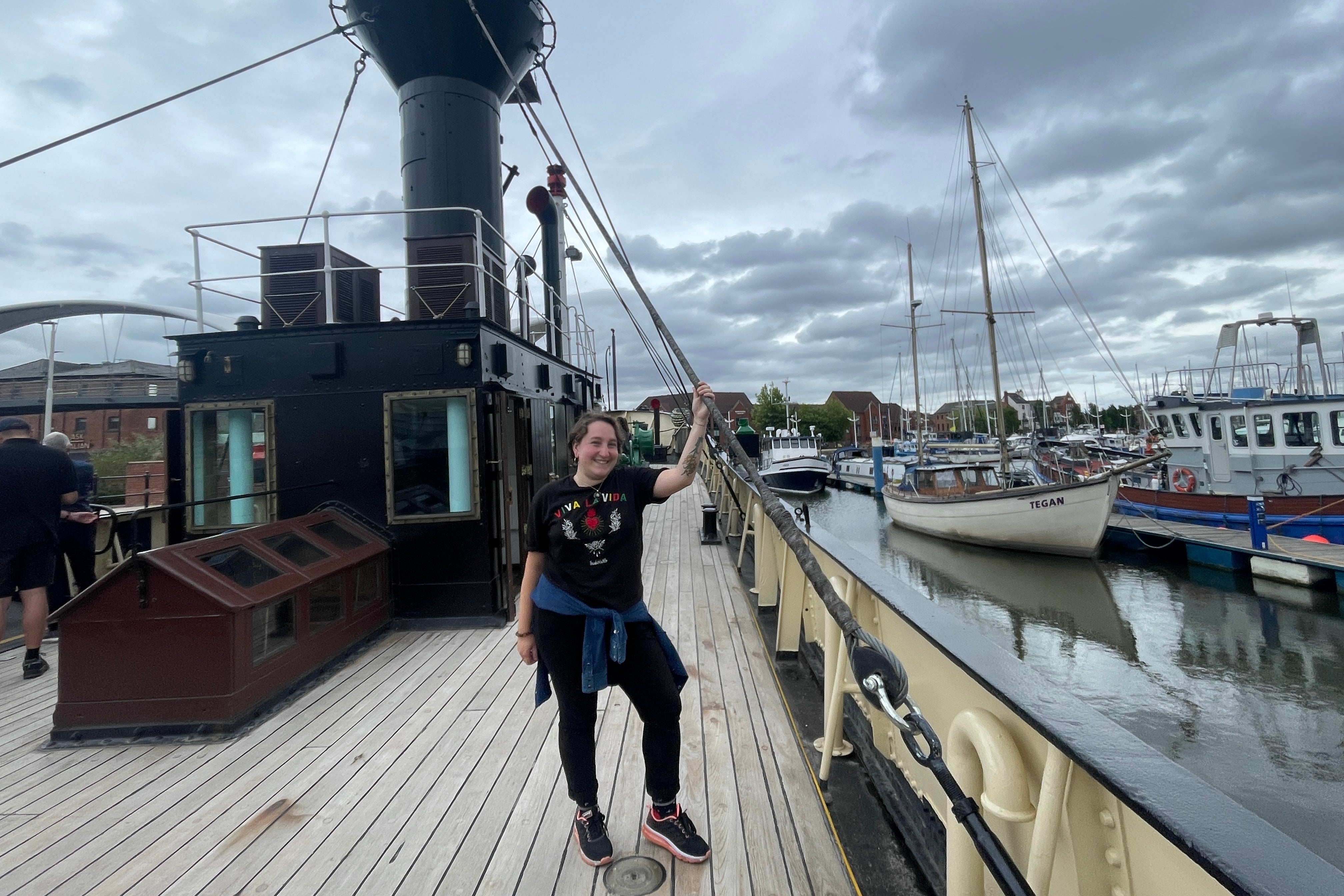 Author Rory Buccheri on board the Spurn Lightship in Hull (Rory Buccheri)