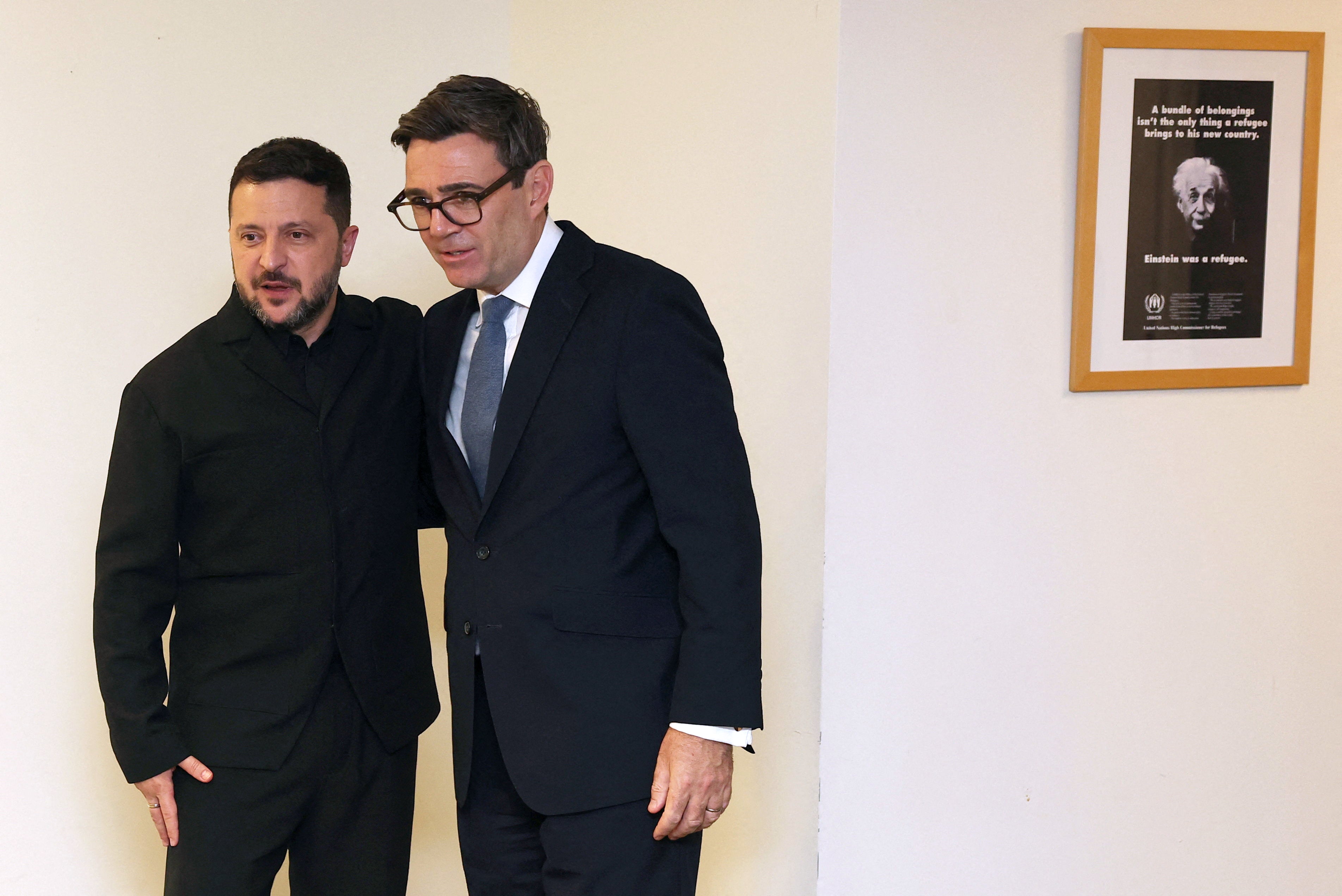 Andy Burnham meets with Ukrainian President Volodymyr Zelenskyy