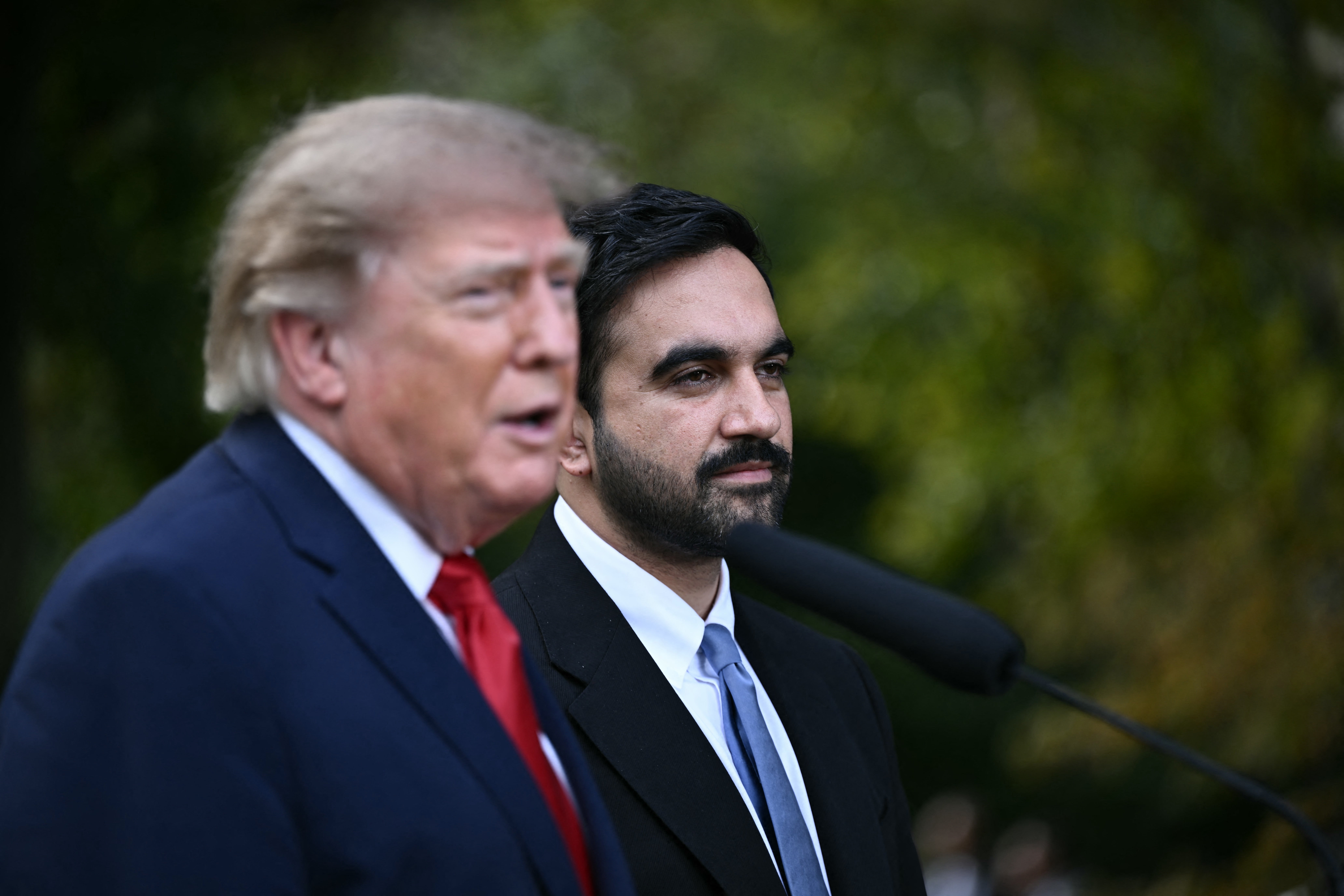 Donald Trump with New York City mayor Zohran Mamdani at a press conference on September 21, 2026