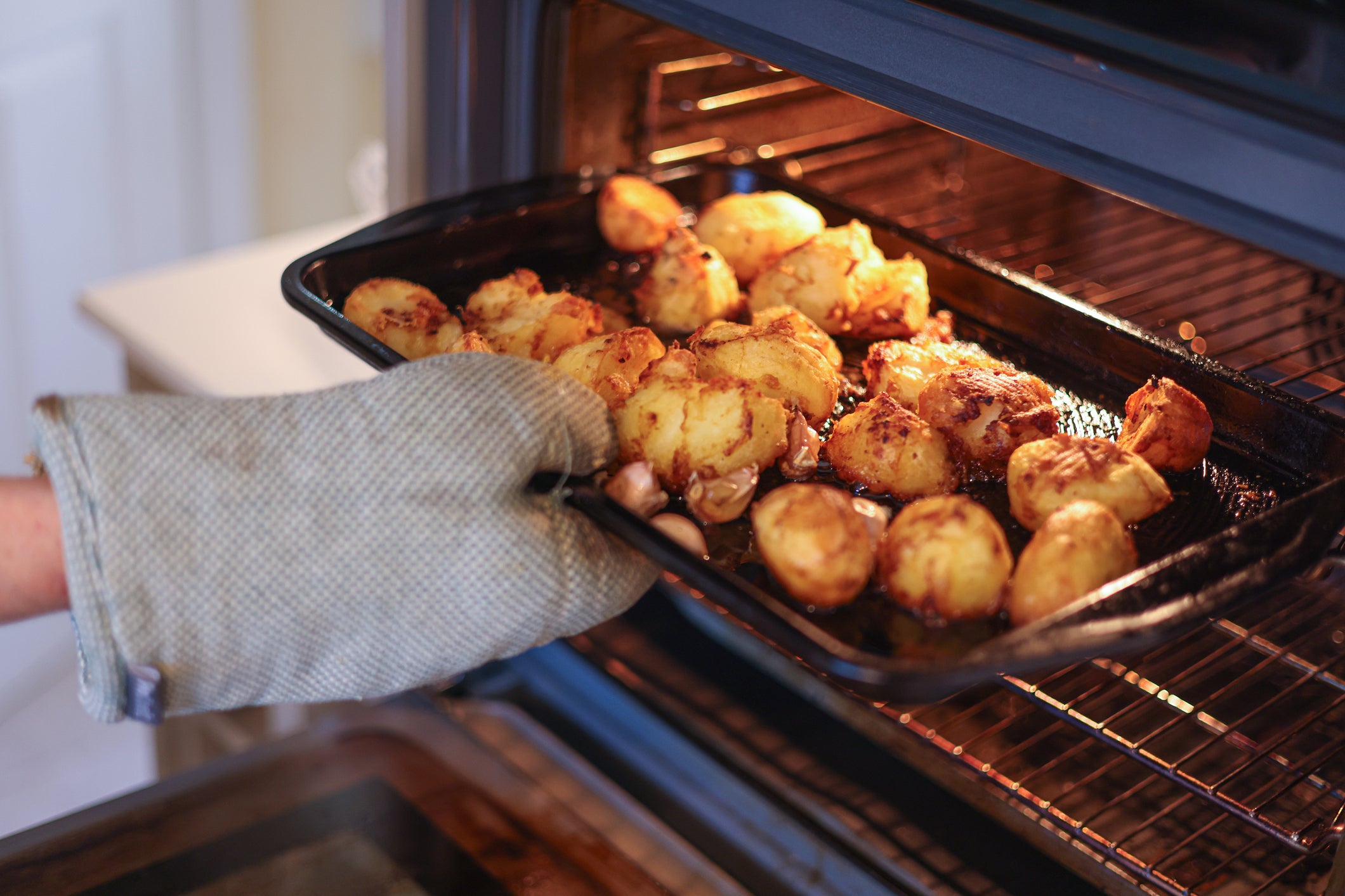 Good as golden: roast potatoes remain the closest thing the British roast has to a non-negotiable (Getty)