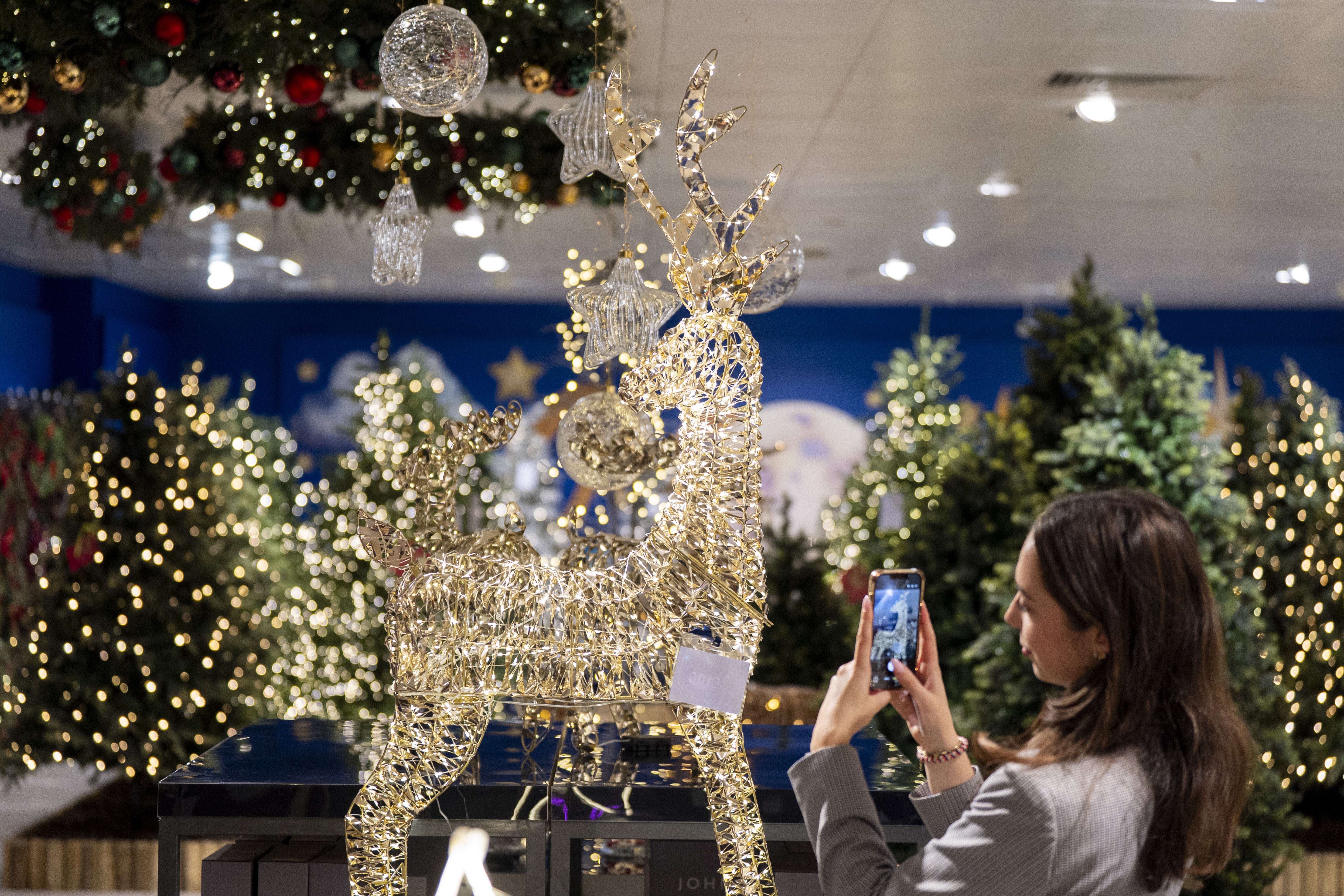 The Christmas floor is now open at the John Lewis store in London’s Oxford Street (Ben Whitley/PA)